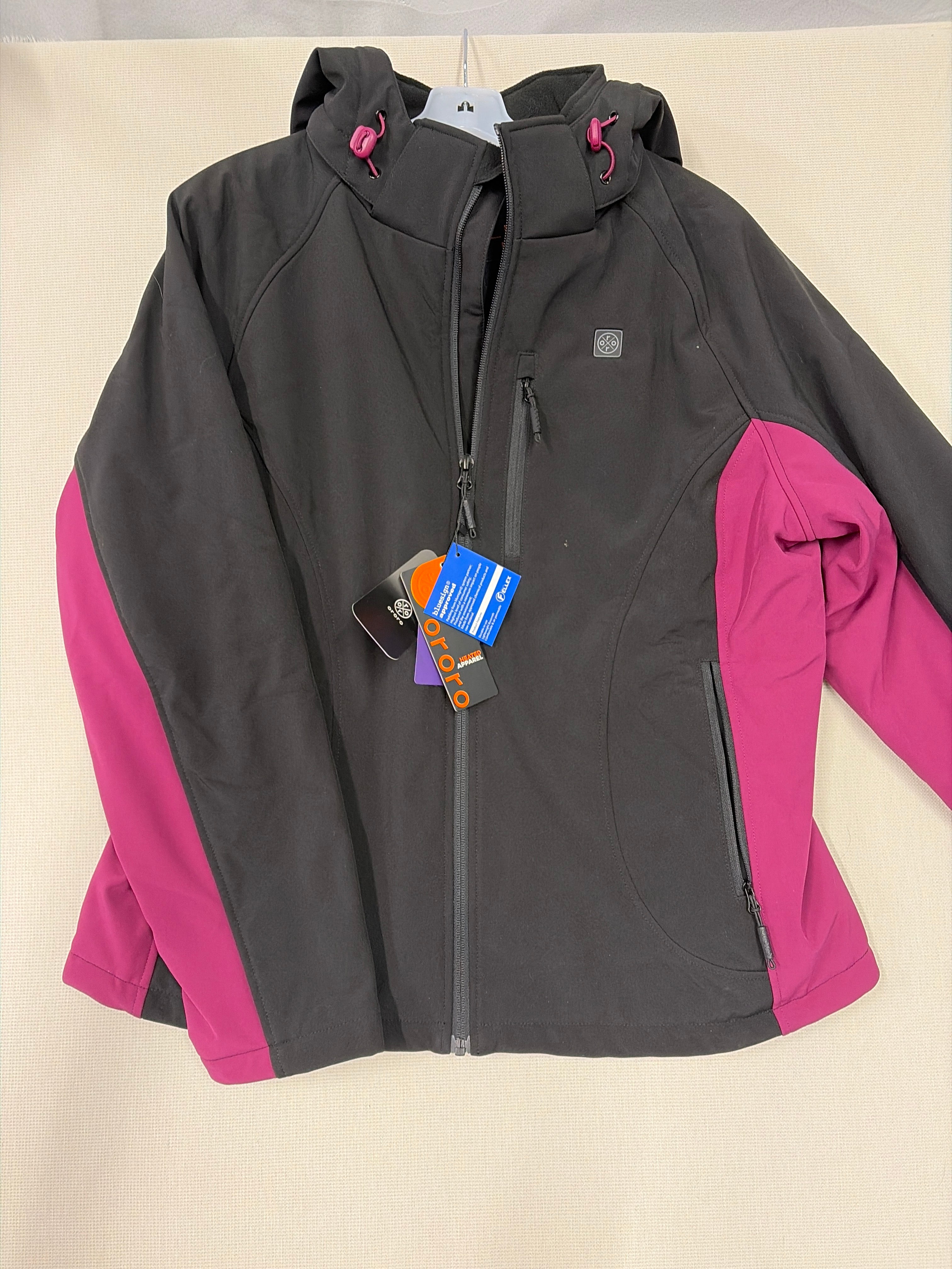 Ororo Women's Slim Fit Heated Softshell Jacket with Detachable Hood  NWT
