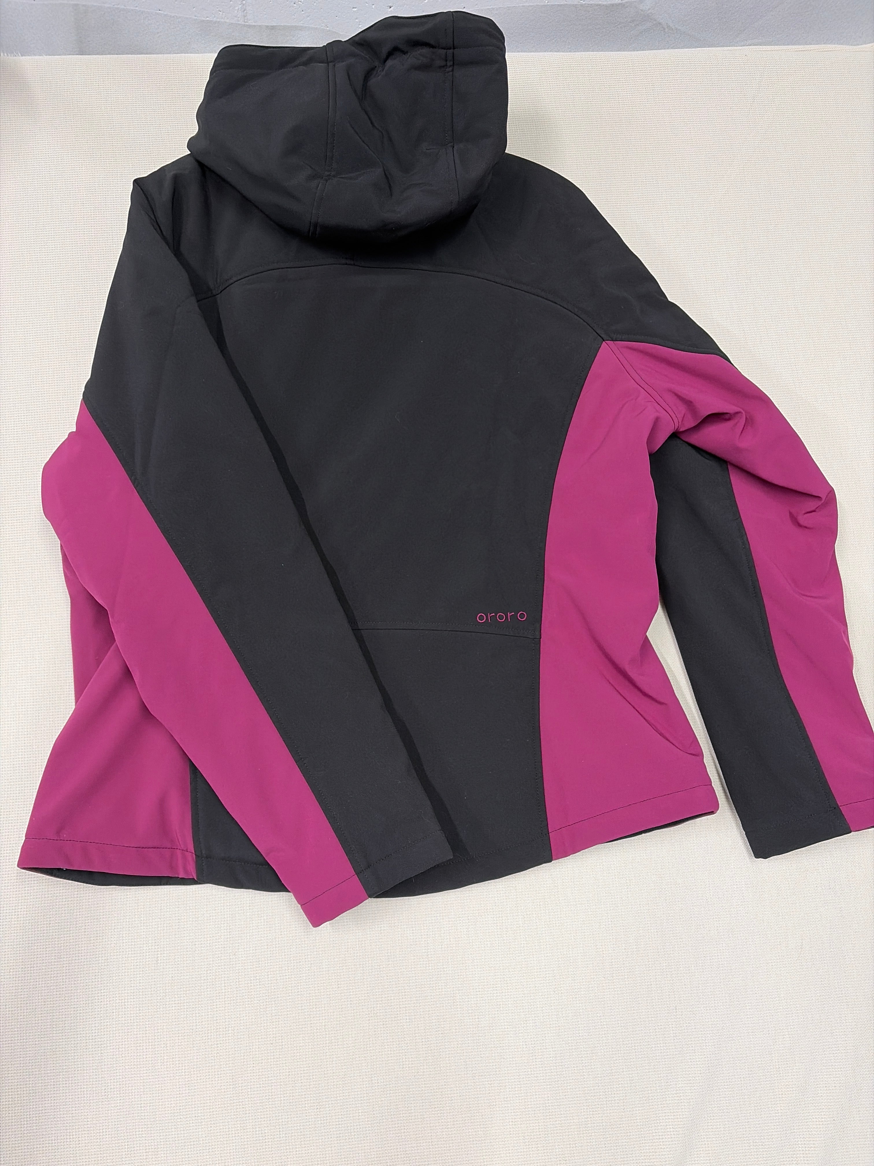 Ororo Women's Slim Fit Heated Softshell Jacket with Detachable Hood  NWT
