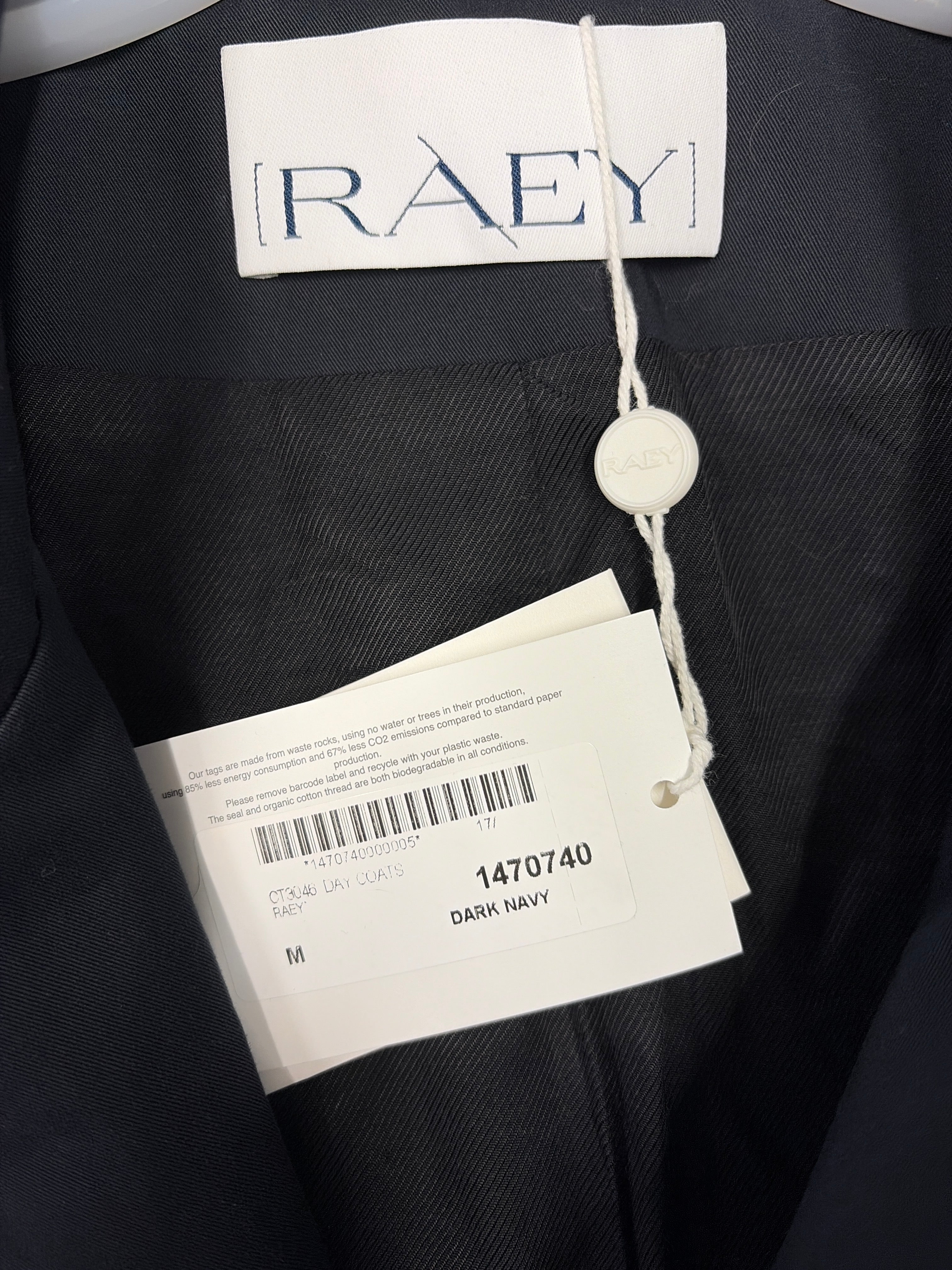 Raey Oversized Cotton-Blend Split-Back Trench Coat Size M New With Tags