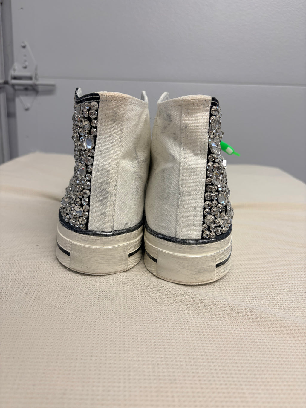 NAN-KU Couture Free People Distressed Embellished High Top Sneakers - Size 41 - New