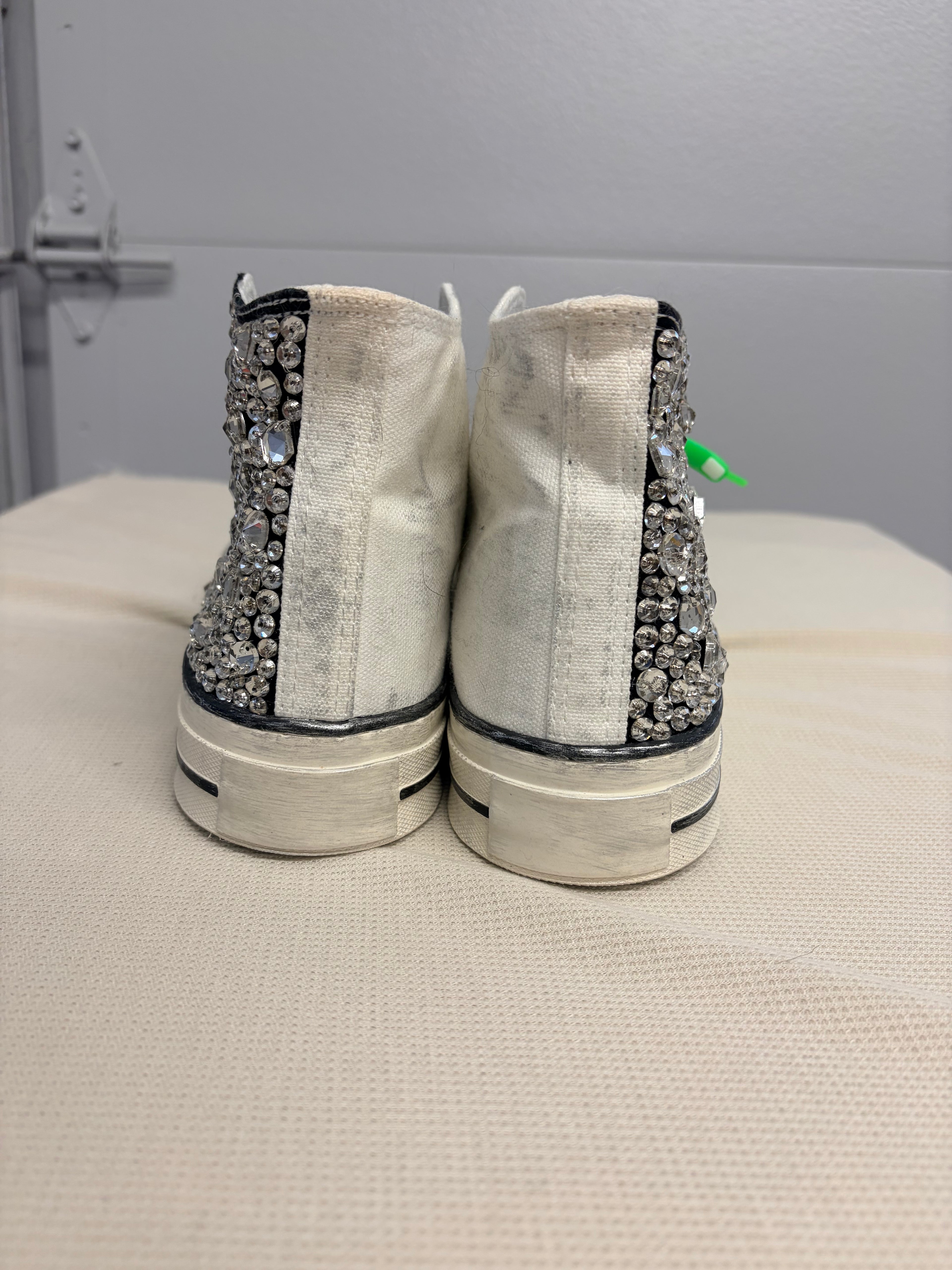 NAN-KU Couture Free People Distressed Embellished High Top Sneakers - Size 41 - New