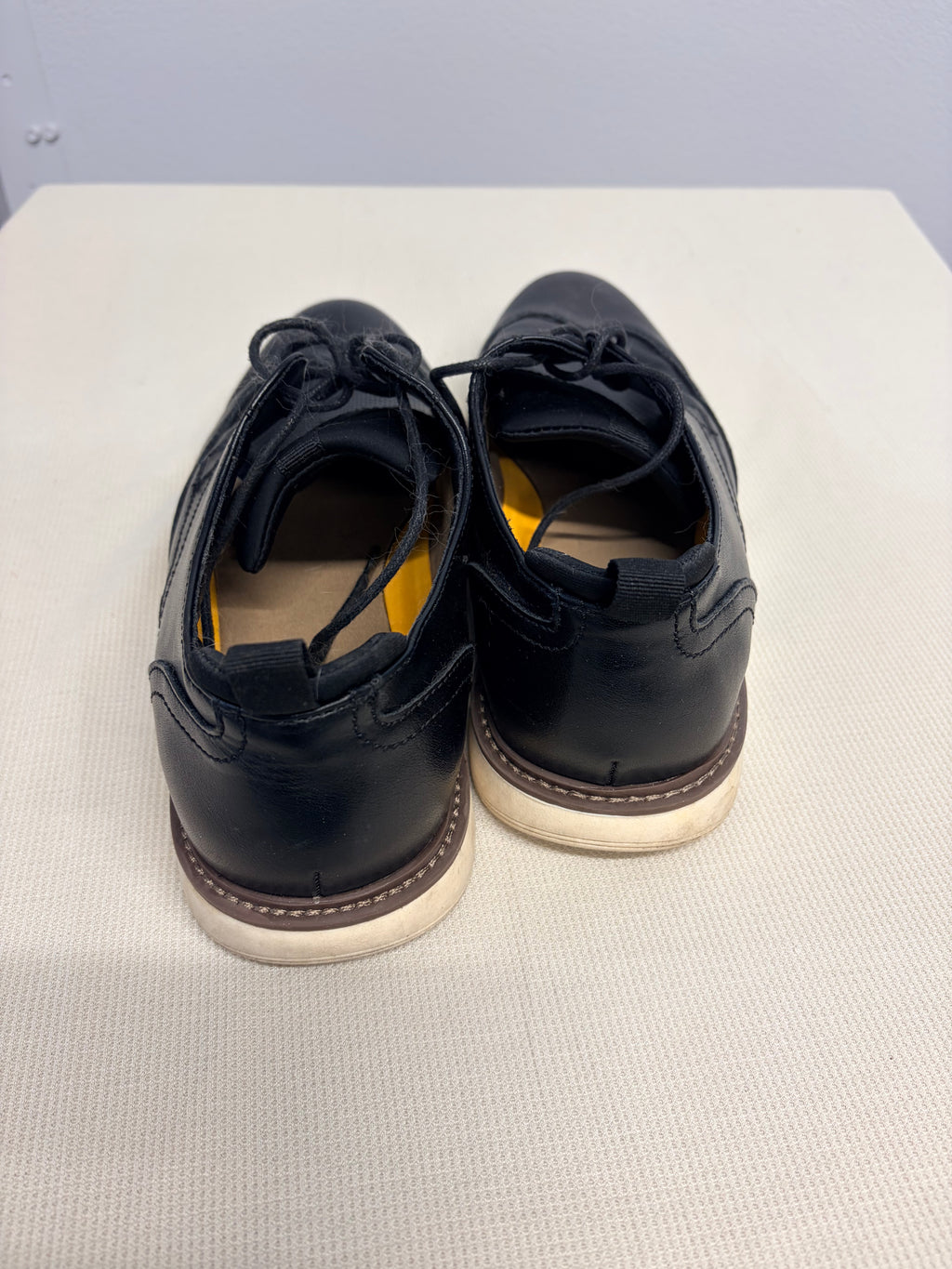 Mix No. 6 Mens Black Leather Wingtip Brogue Sneakers White Sole - Size 9