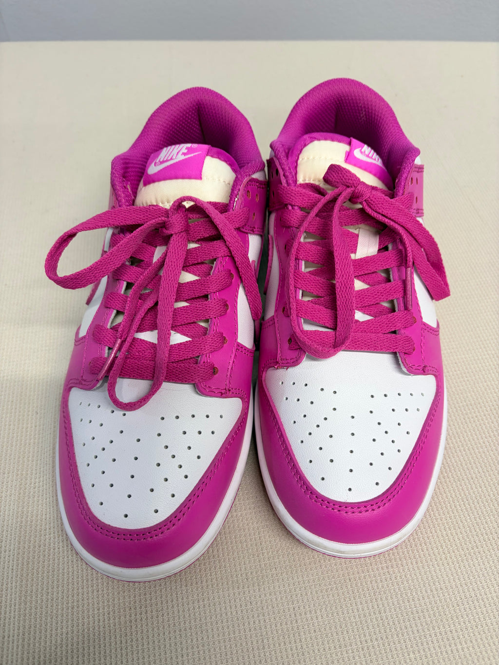 Nike Womens Dunk Low Pink White Sneakers - Size W 7.5
