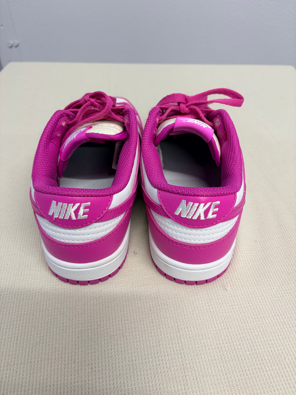 Nike Womens Dunk Low Pink White Sneakers - Size W 7.5
