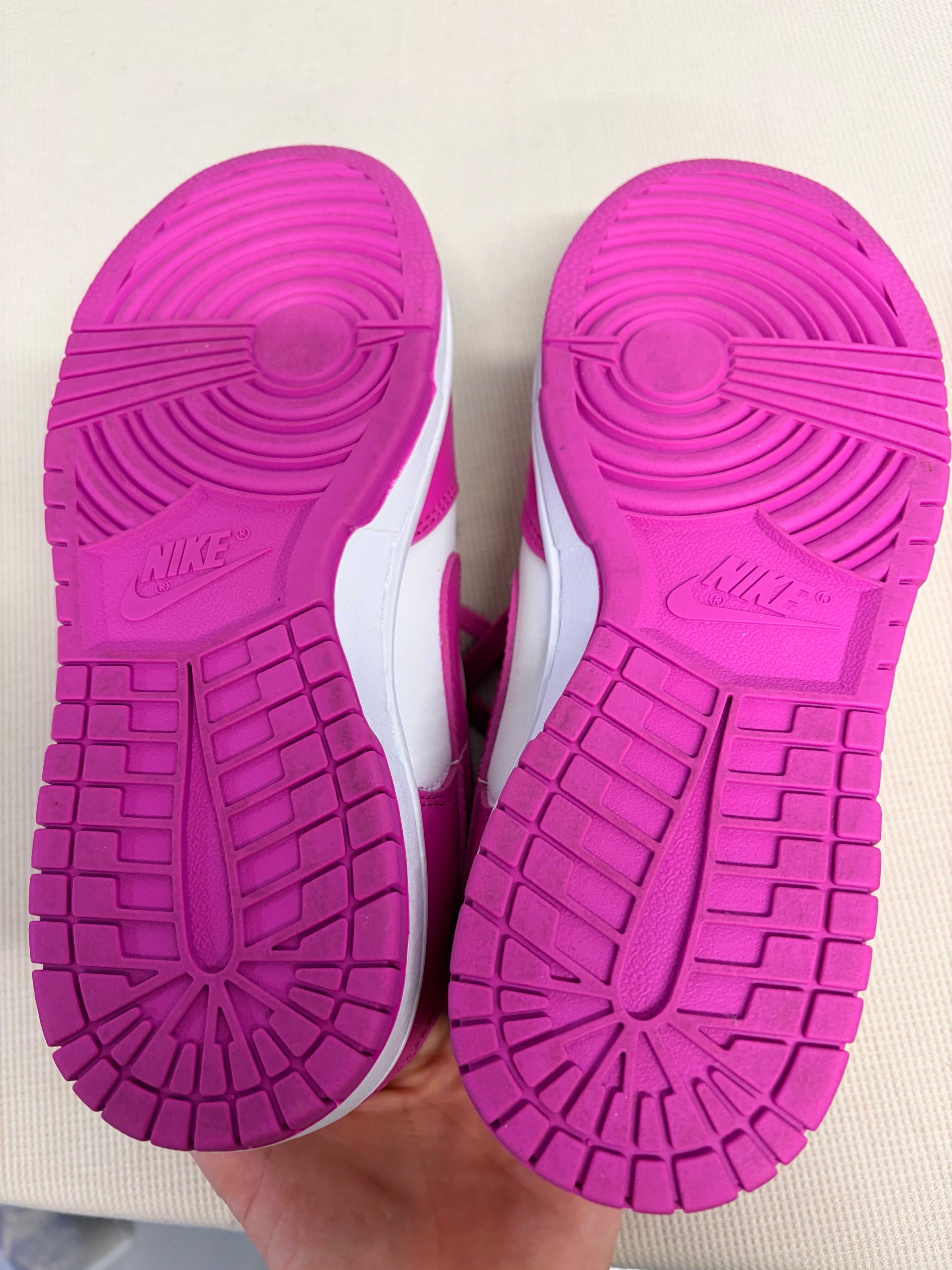 Nike Womens Dunk Low Pink White Sneakers - Size W 7.5