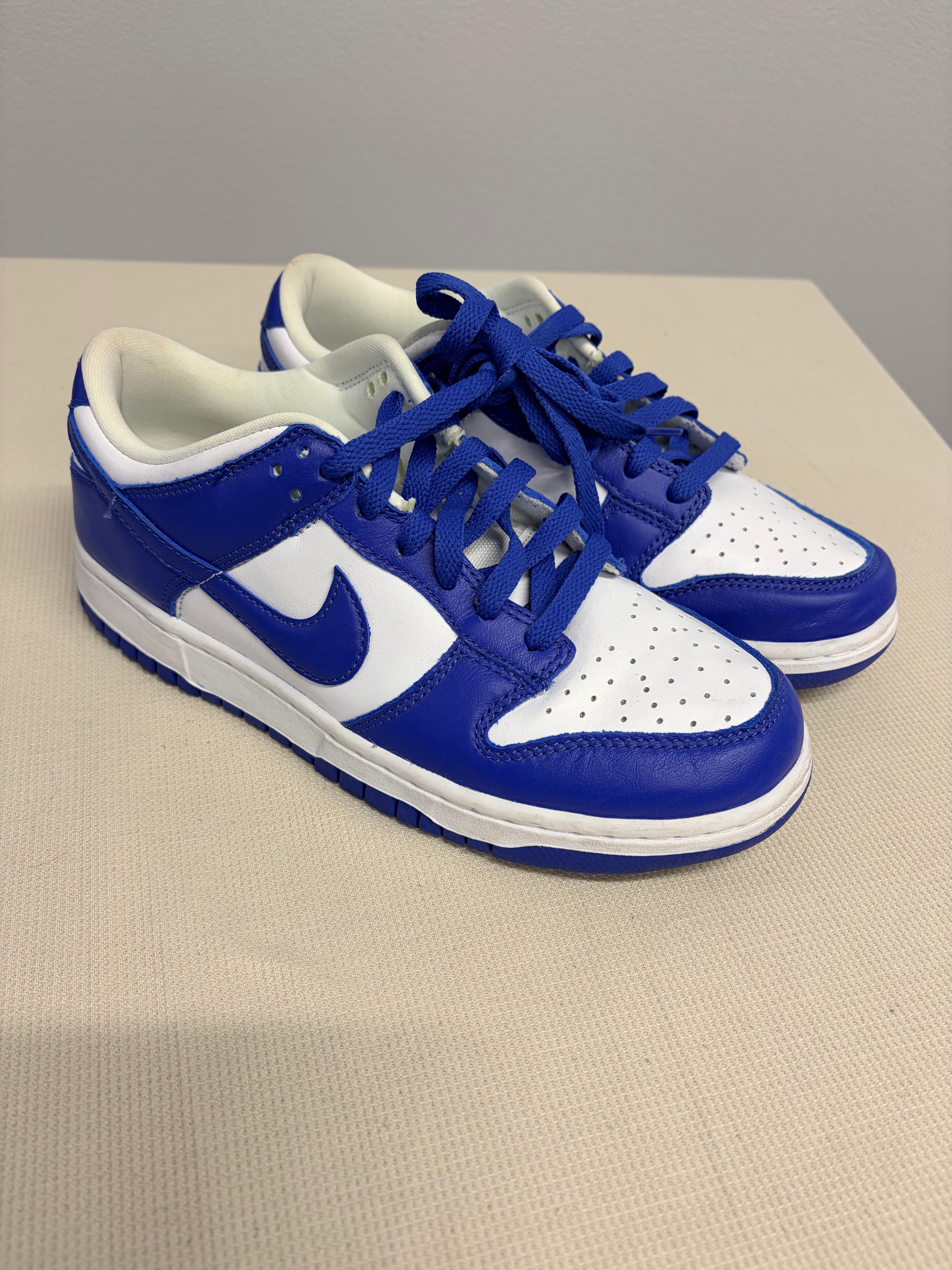 Nike Dunk Low Kentucky Royal Blue White Sneakers - Size 7