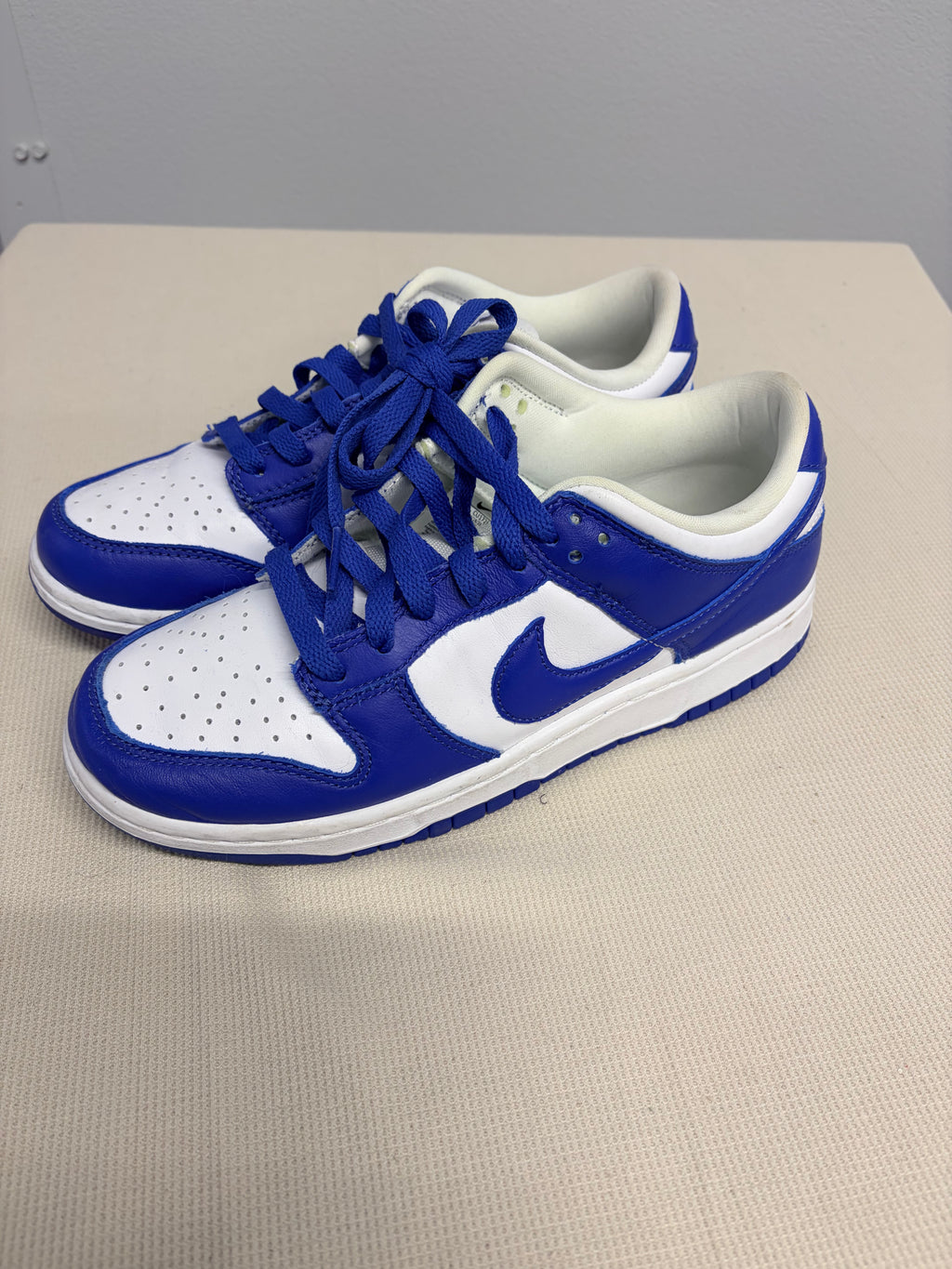 Nike Dunk Low Kentucky Royal Blue White Sneakers - Size 7