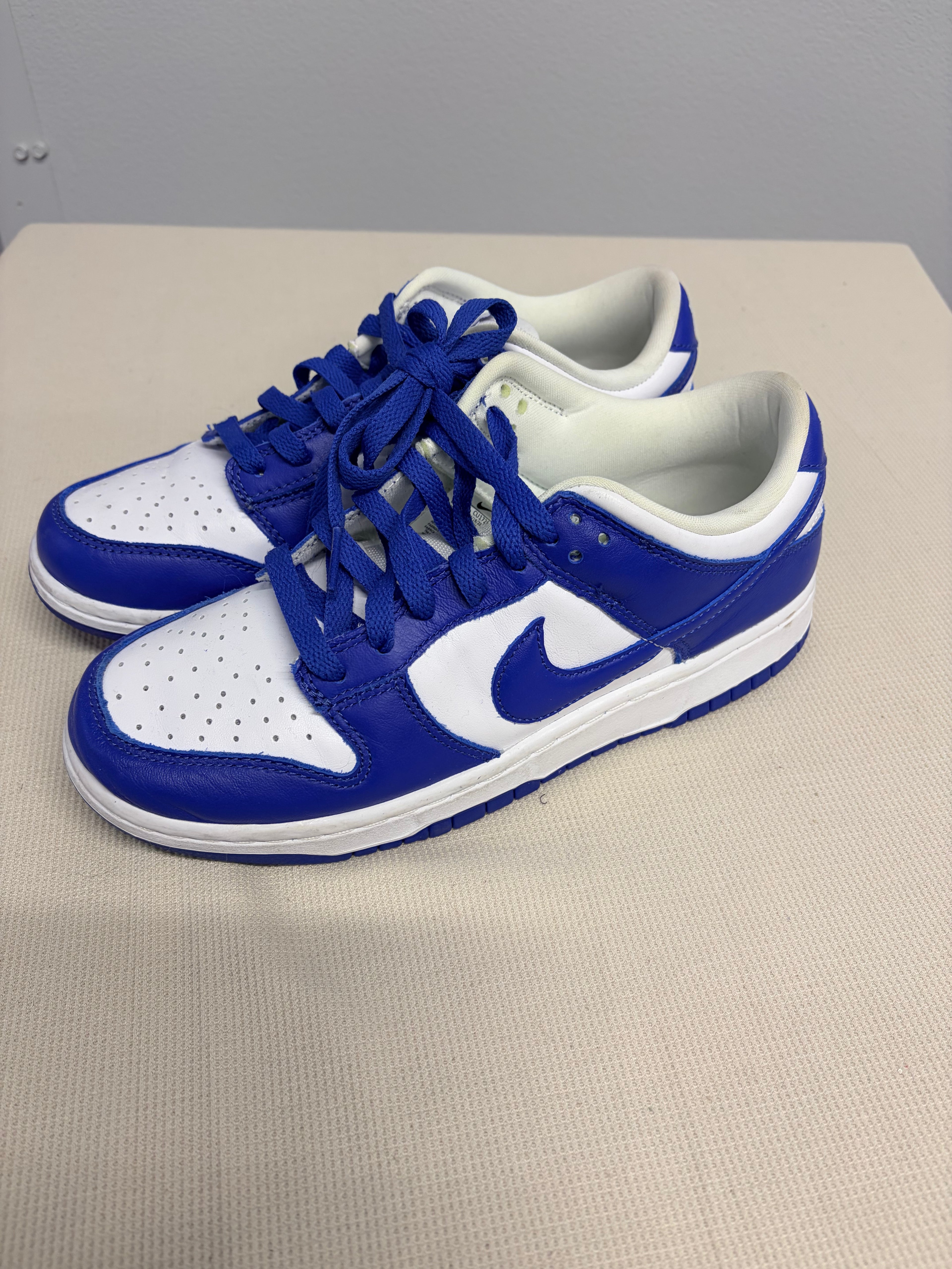 Nike Dunk Low Kentucky Royal Blue White Sneakers - Size 7