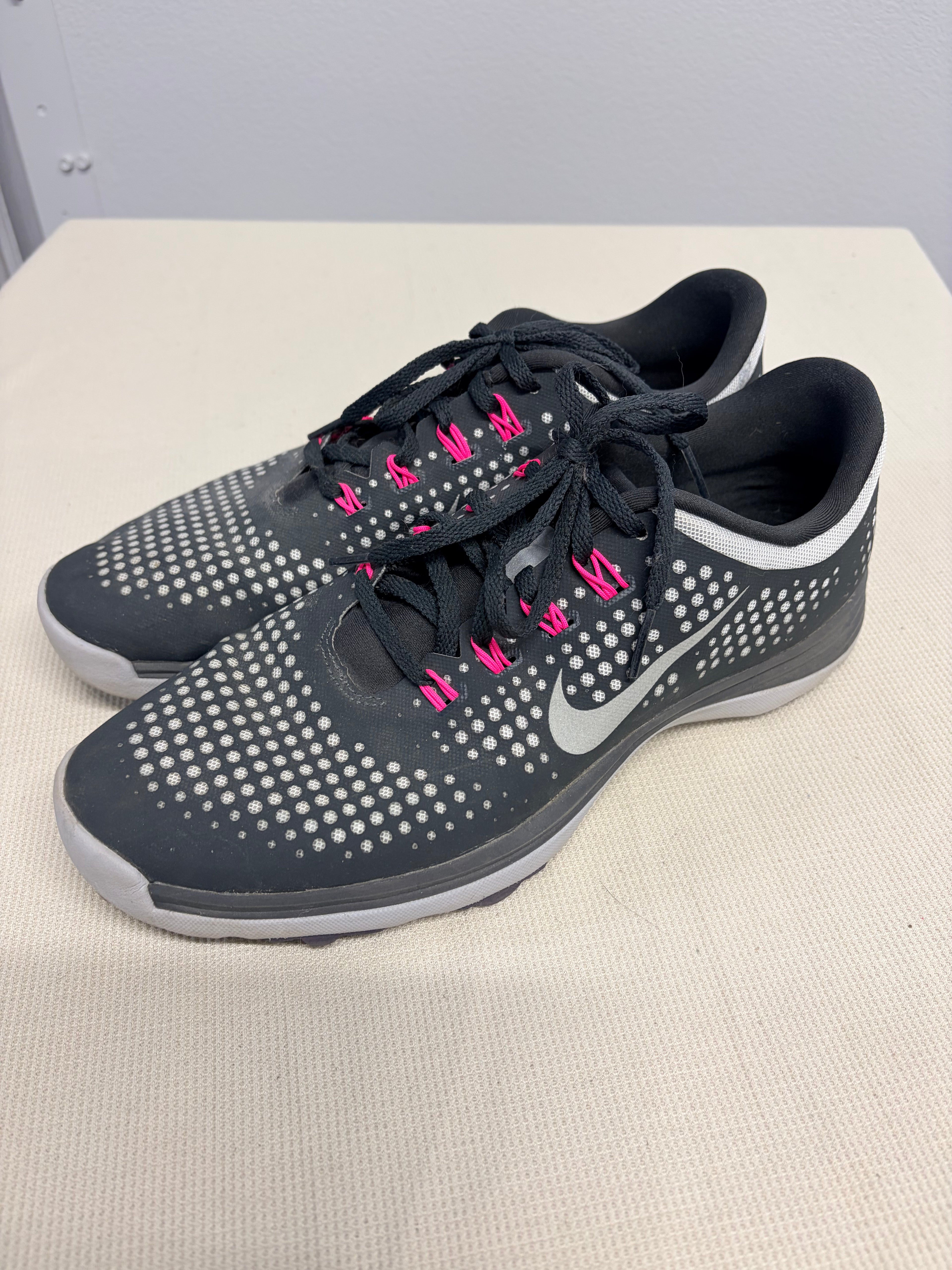 Nike Lunar Control Lunarlon Gray Soft Spike Golf Cleats Womens US 10
