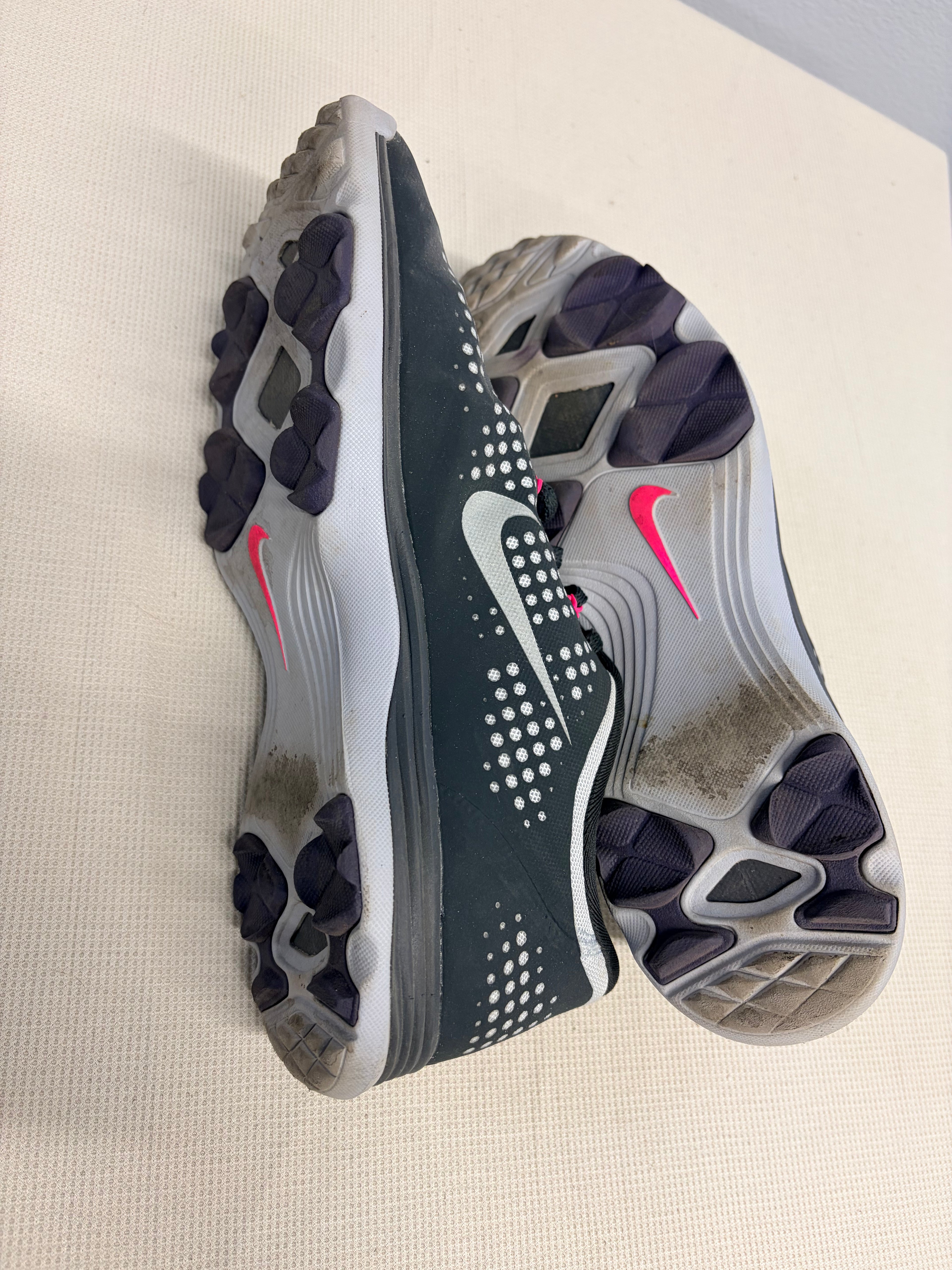 Nike Lunar Control Lunarlon Gray Soft Spike Golf Cleats Womens US 10