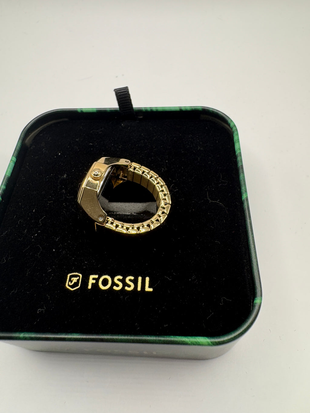 Fossil Nick Jonas Women Watch Octagonal Gold Guilloche Roman Numeral Tin Gold