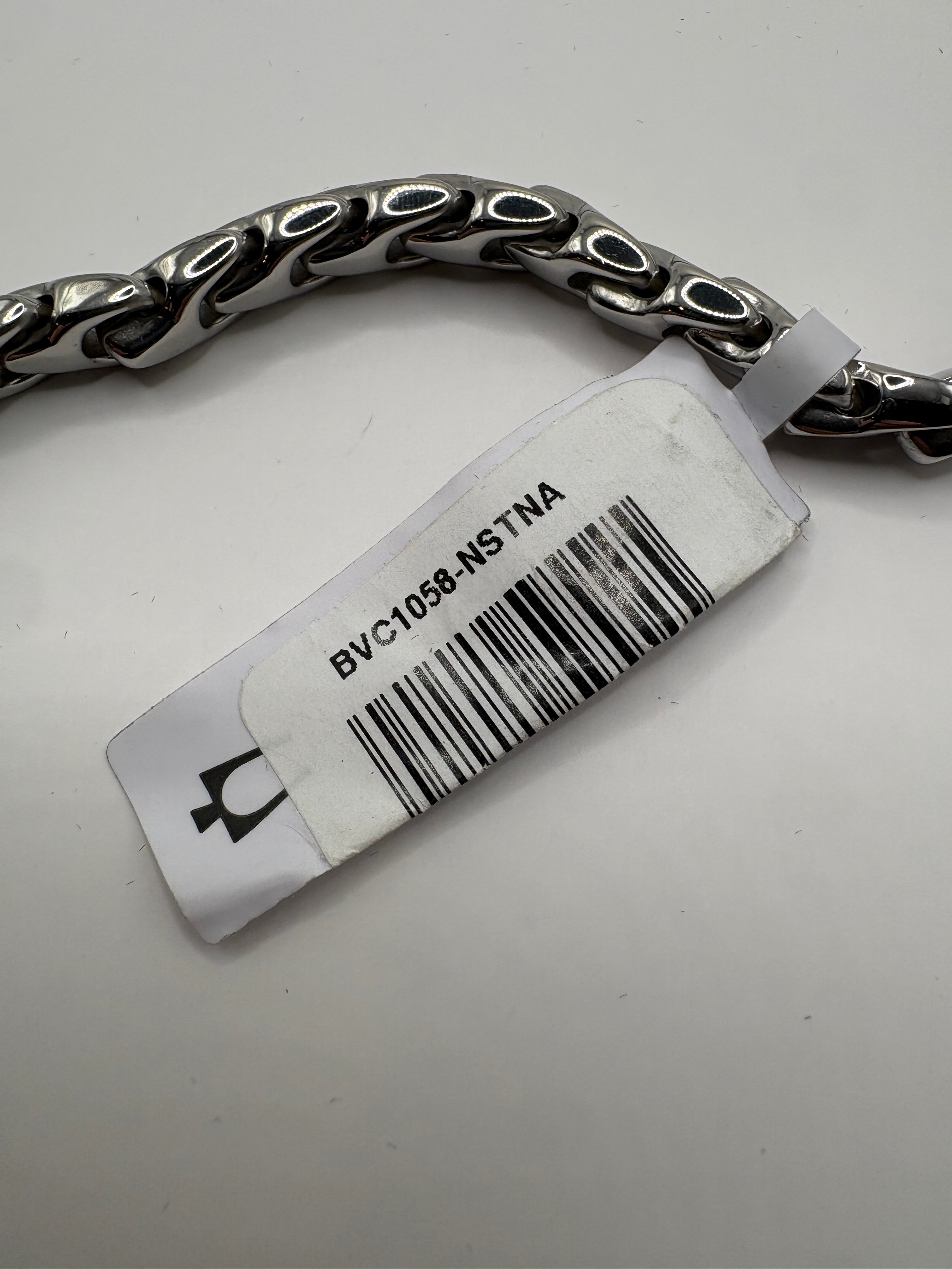Bulova Men's Link Chain 22" Necklace in Stainless Steel - NWT