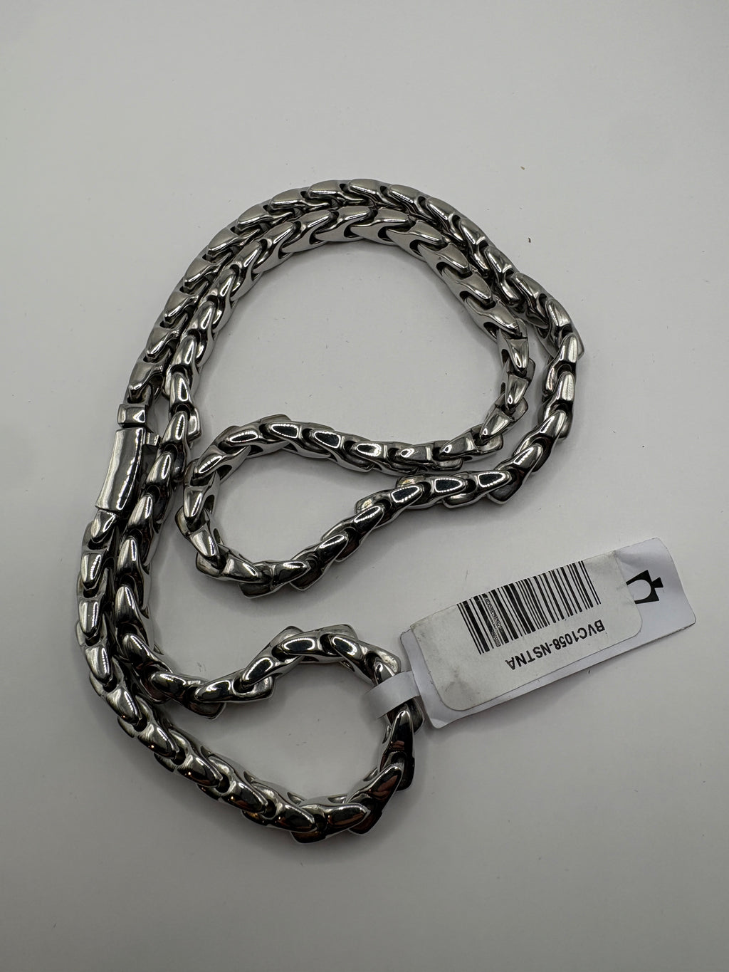 Bulova Men's Link Chain 22" Necklace in Stainless Steel - NWT