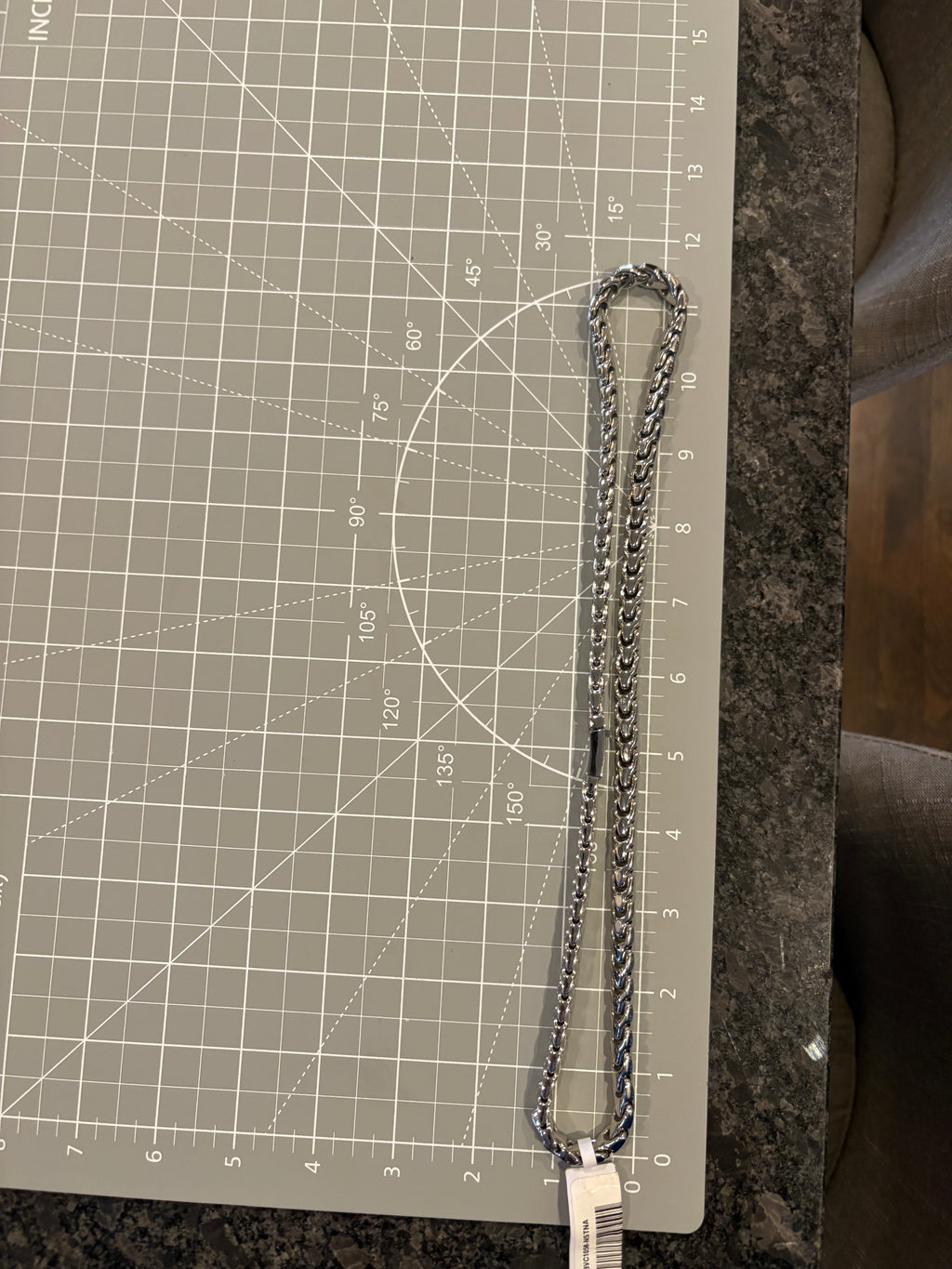 Bulova Men's Link Chain 22" Necklace in Stainless Steel - NWT