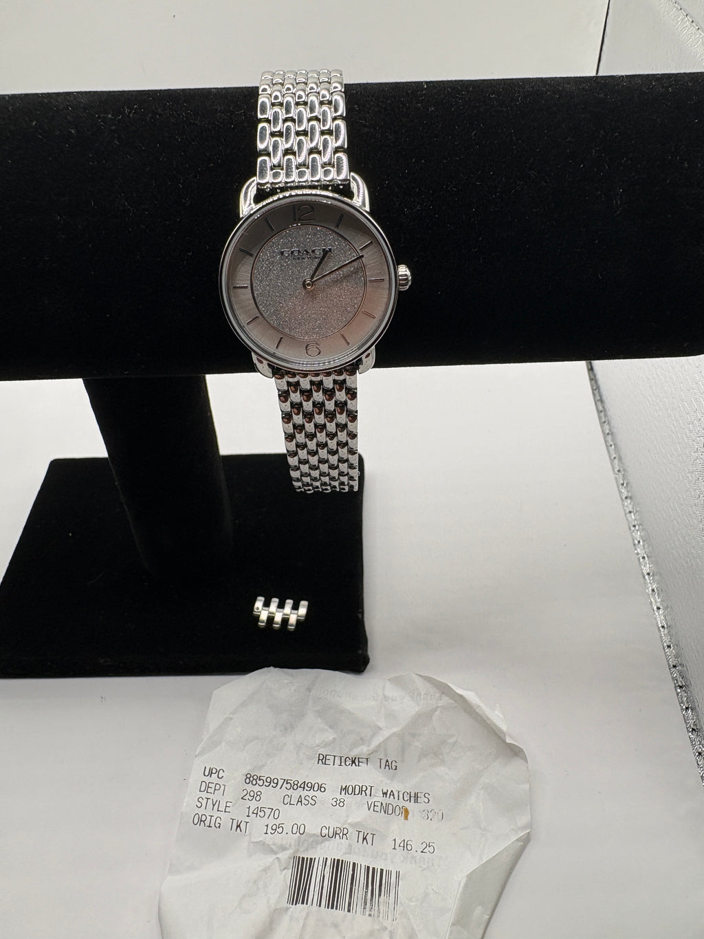 COACH Women's Silver Elliot Stainless Steel Watch 28mm
