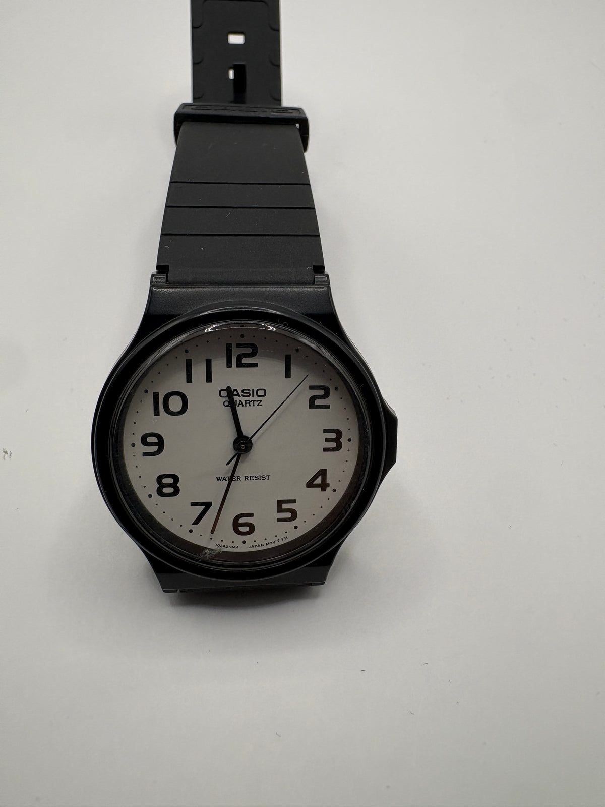 Casio Quartz Black Resin White Dial Watch Water Resist (parts only)