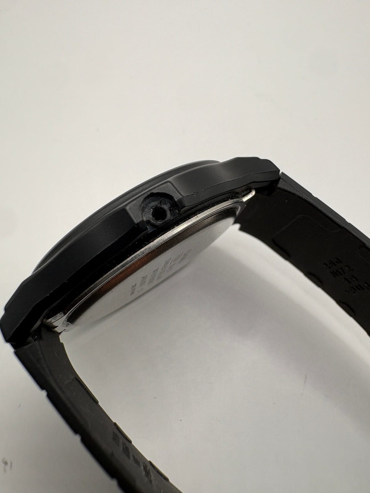 Casio Quartz Black Resin White Dial Watch Water Resist (parts only)