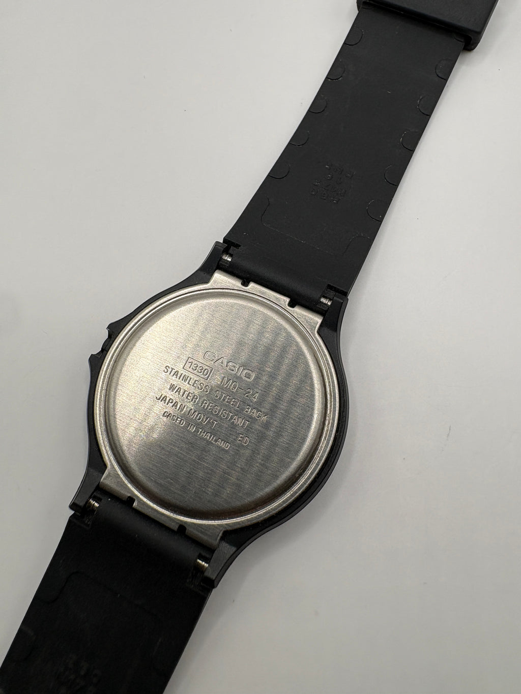 Casio Quartz Black Resin White Dial Watch Water Resist (parts only)