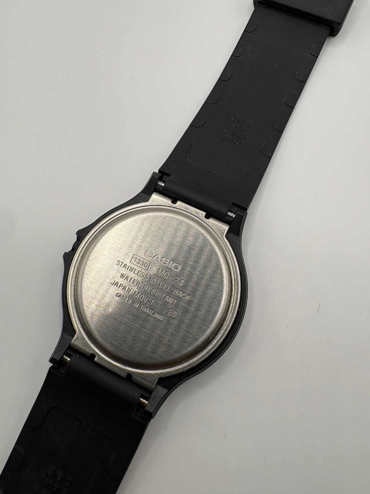 Casio Quartz Black Resin White Dial Watch Water Resist (parts only)