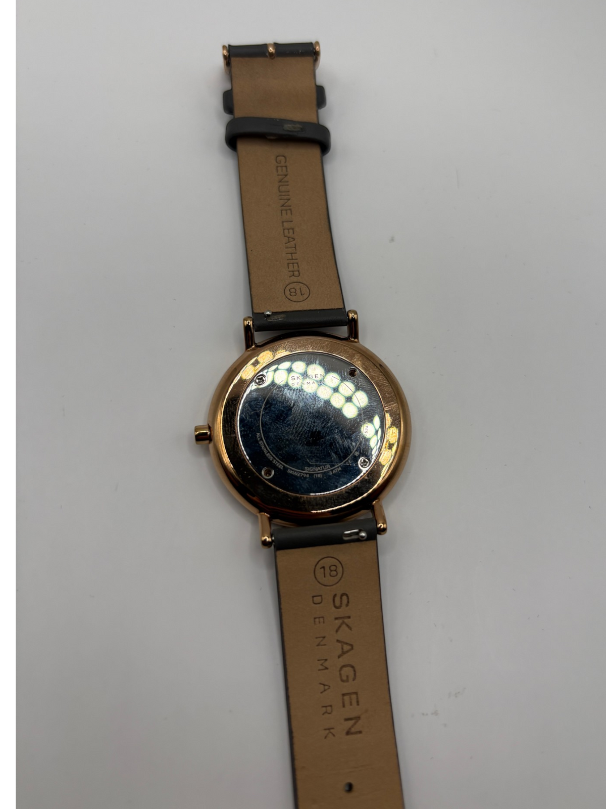 Skagen Women's Signatur Charcoal Leather Strap Watch 38mm