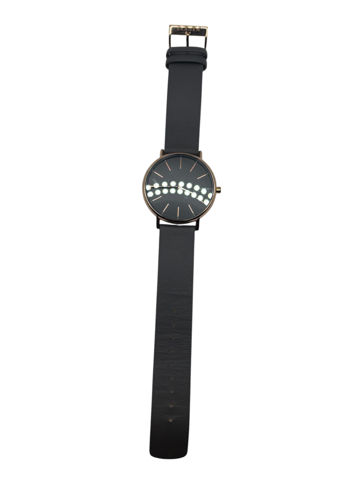 Skagen Women's Signatur Charcoal Leather Strap Watch 38mm