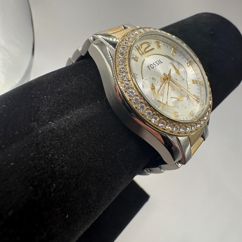 Fossil Riley ES3204 Women's Stainless Steel Analog Dial Quartz Wrist Watch
