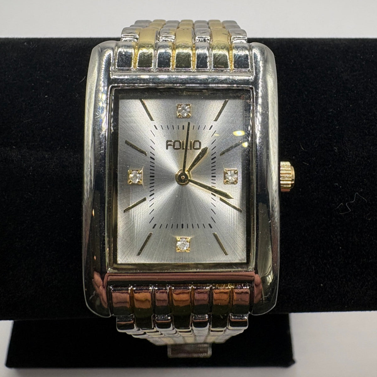 Folio Women's Three Hand Two-Tone Alloy Watch 25mm