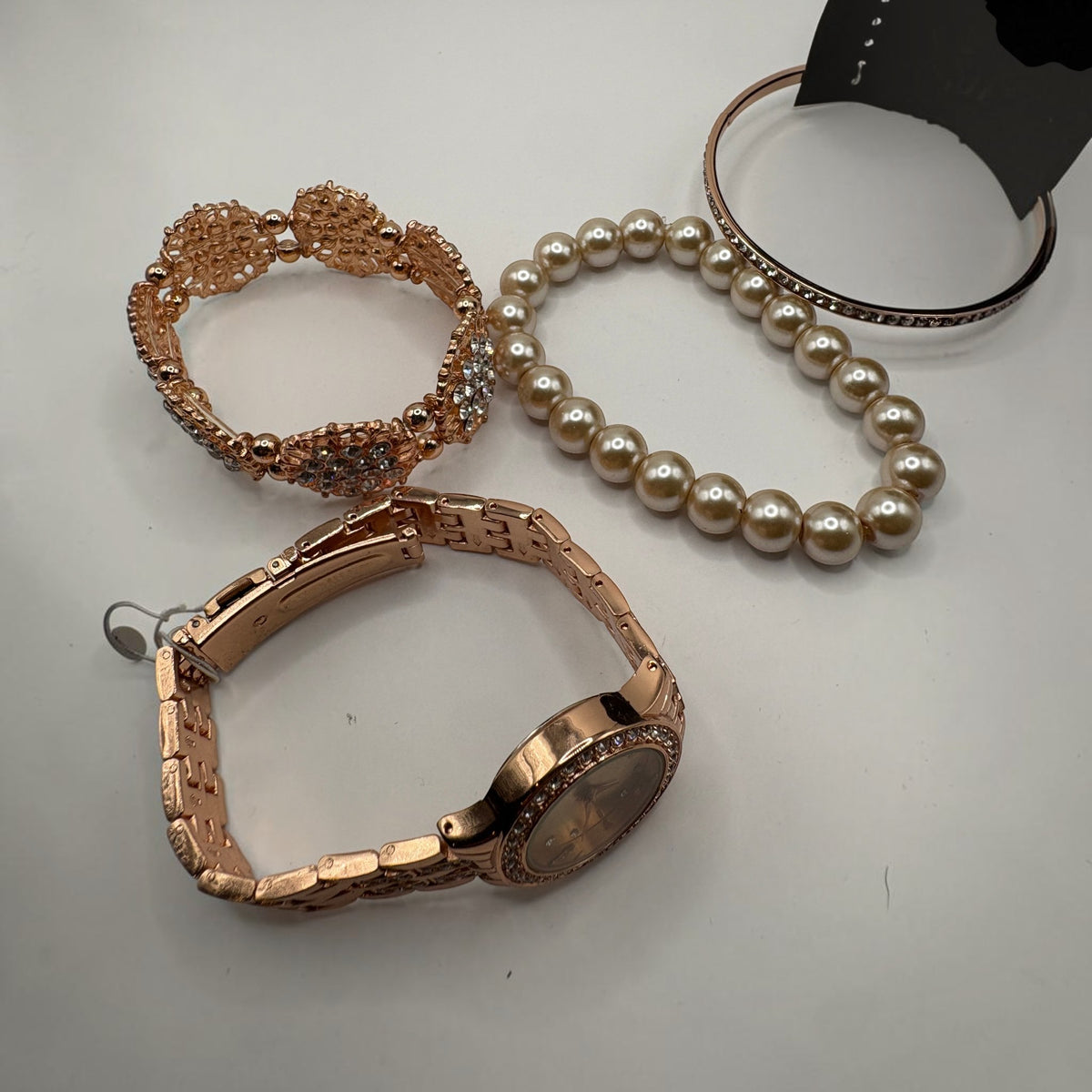 Folio Women's Rose Gold-Tone Bracelet Watch Gift Set, 27mm