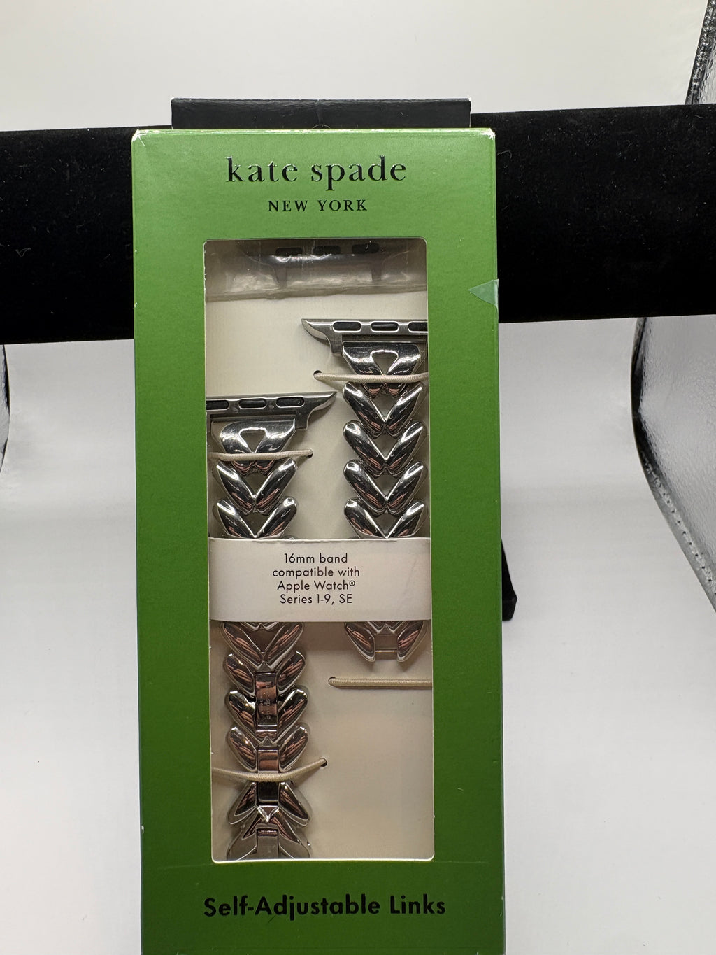 Kate Spade New York Herringbone Silver 16mm Apple Watch Band KSS0231