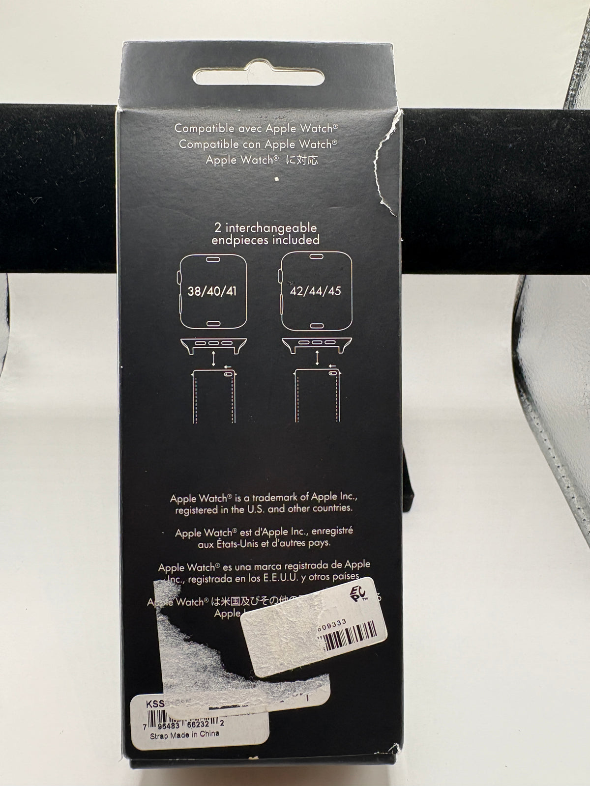 Kate Spade New York Herringbone Silver 16mm Apple Watch Band KSS0231