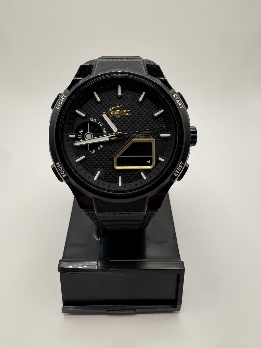 Lacoste LC33 Analog-Digital Men's Black Silicone Strap Watch