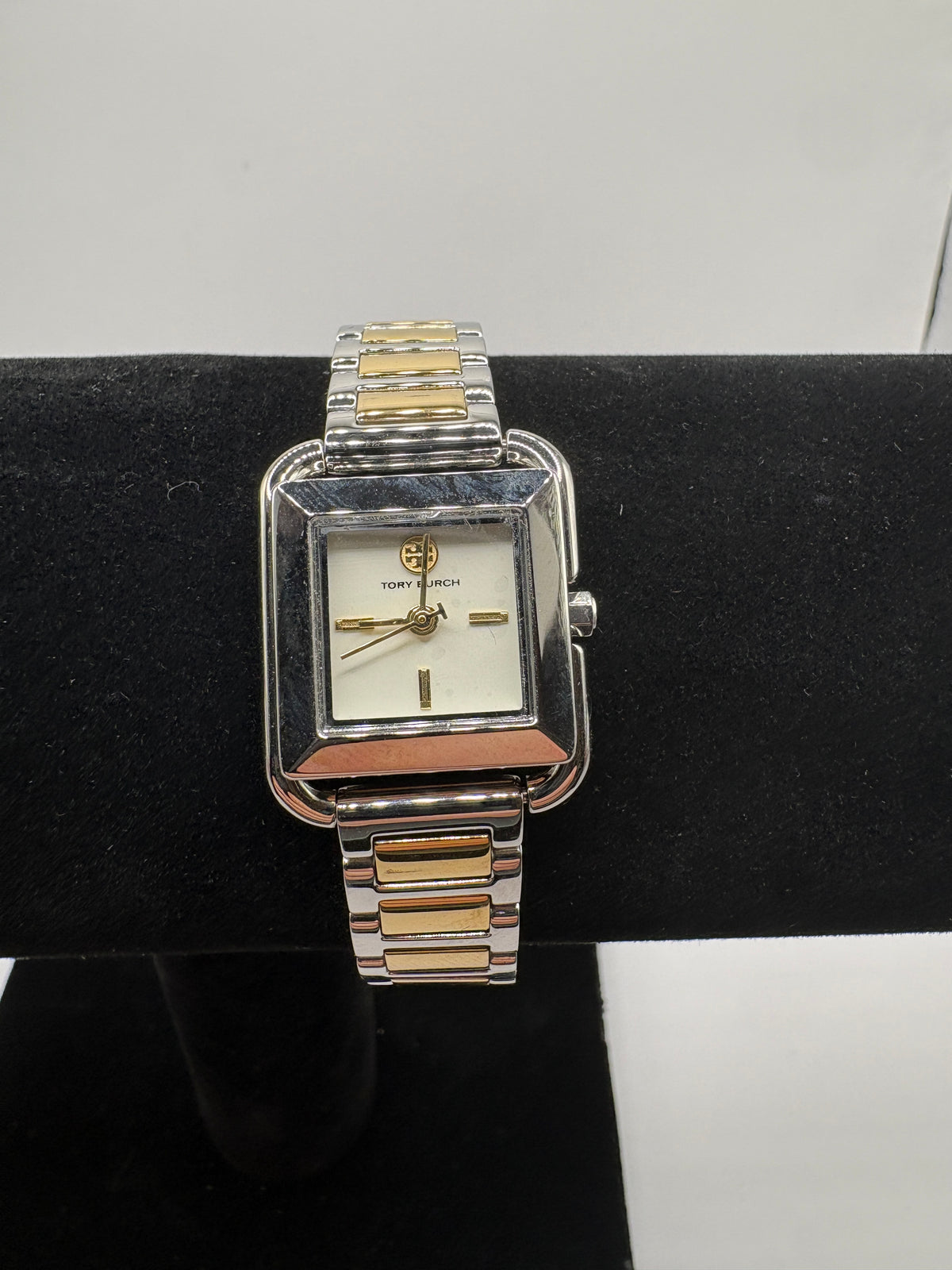 Tory Burch Kira Square Two-Tone Women's Watch Gold Silver