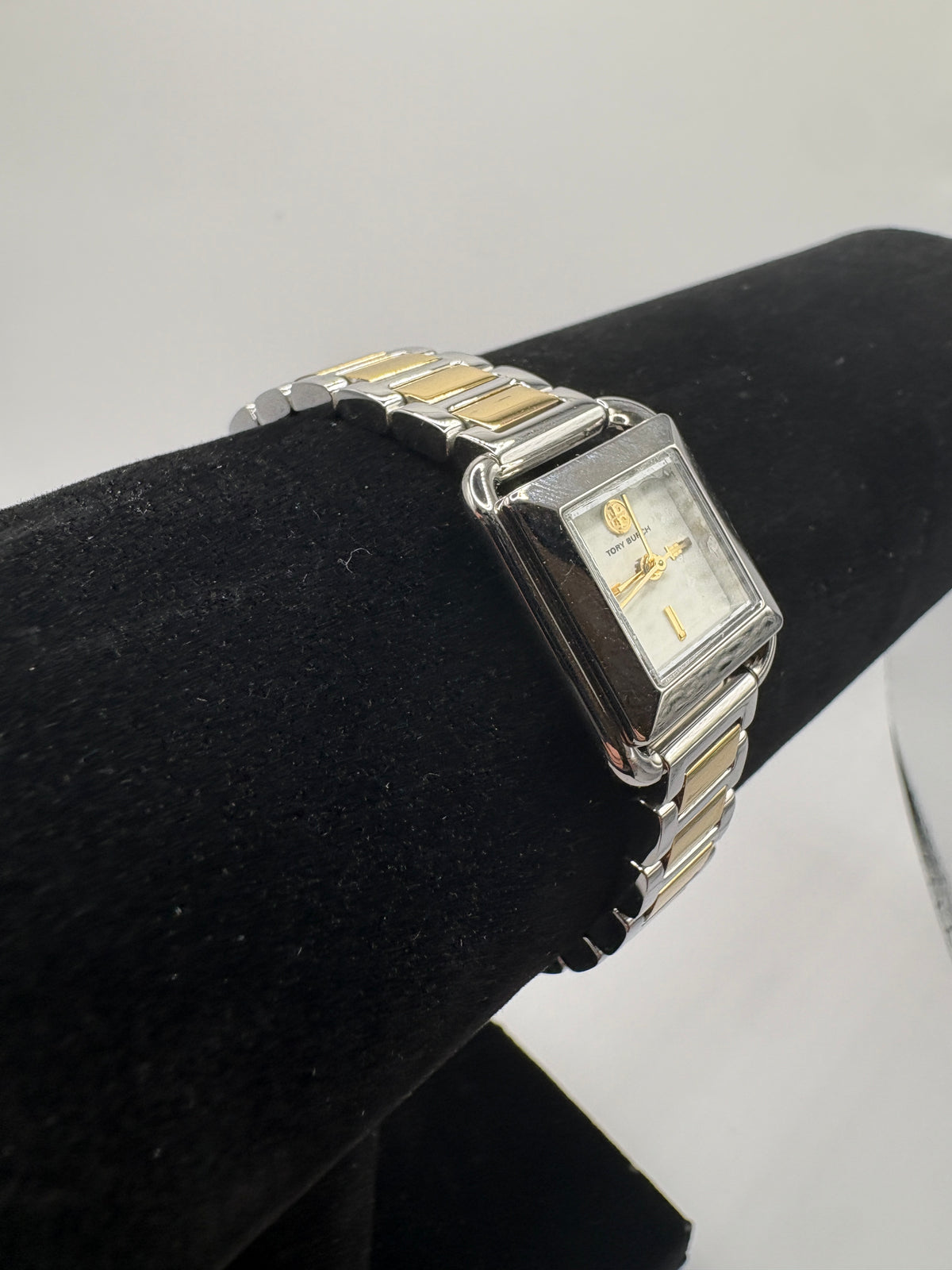 Tory Burch Kira Square Two-Tone Women's Watch Gold Silver