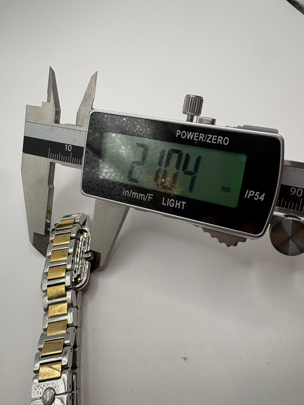 Tory Burch Kira Square Two-Tone Women's Watch Gold Silver