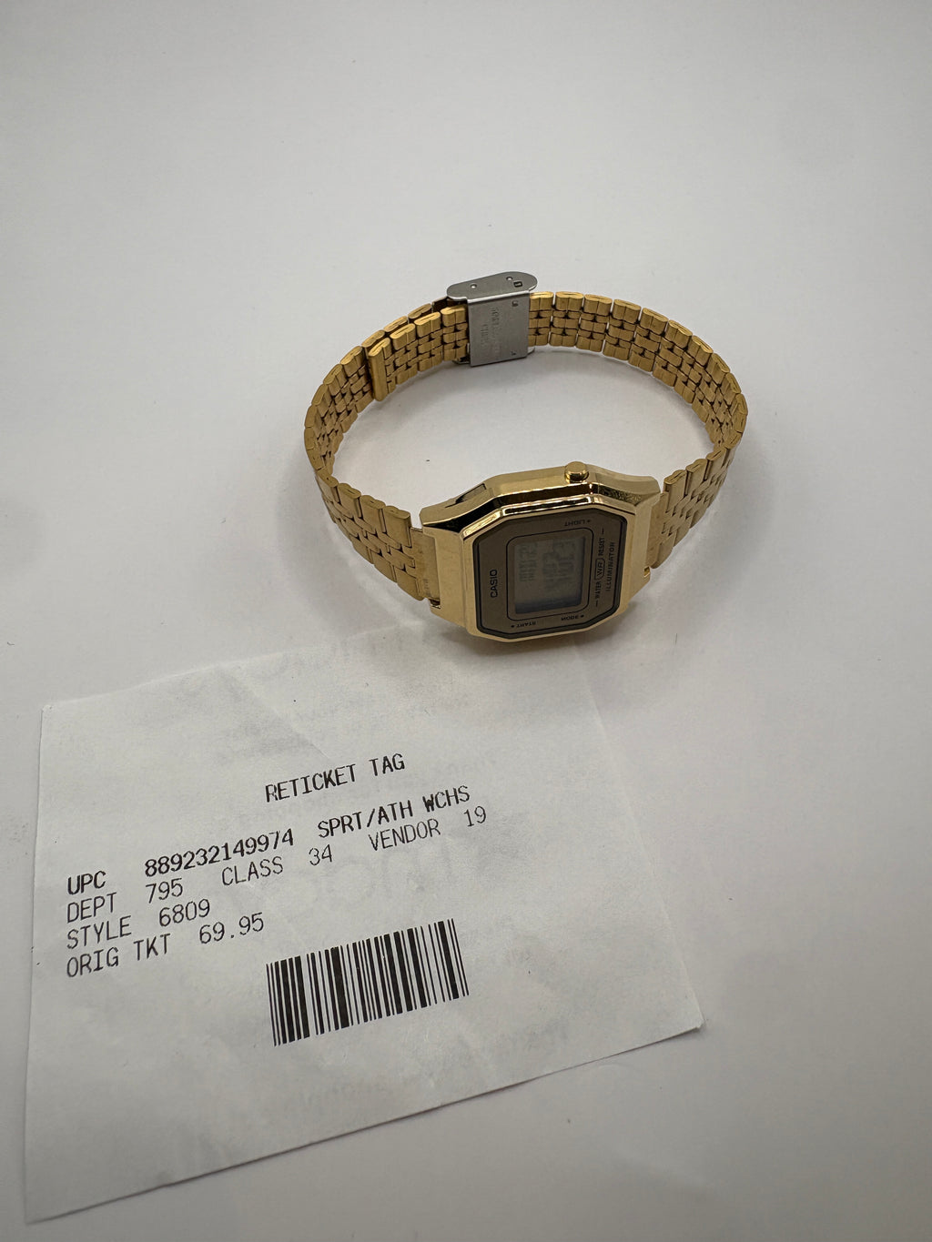 Casio LA-680WGA-9B Digital Gold Tone Illuminator Watch