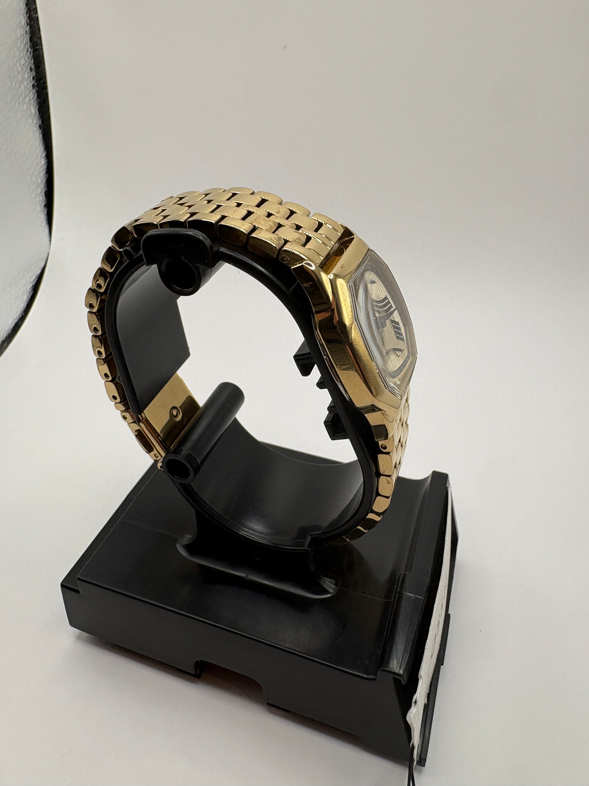 Fossil Harlow Gold Tone Stainless Steel Tonneau Quartz Watch NWT