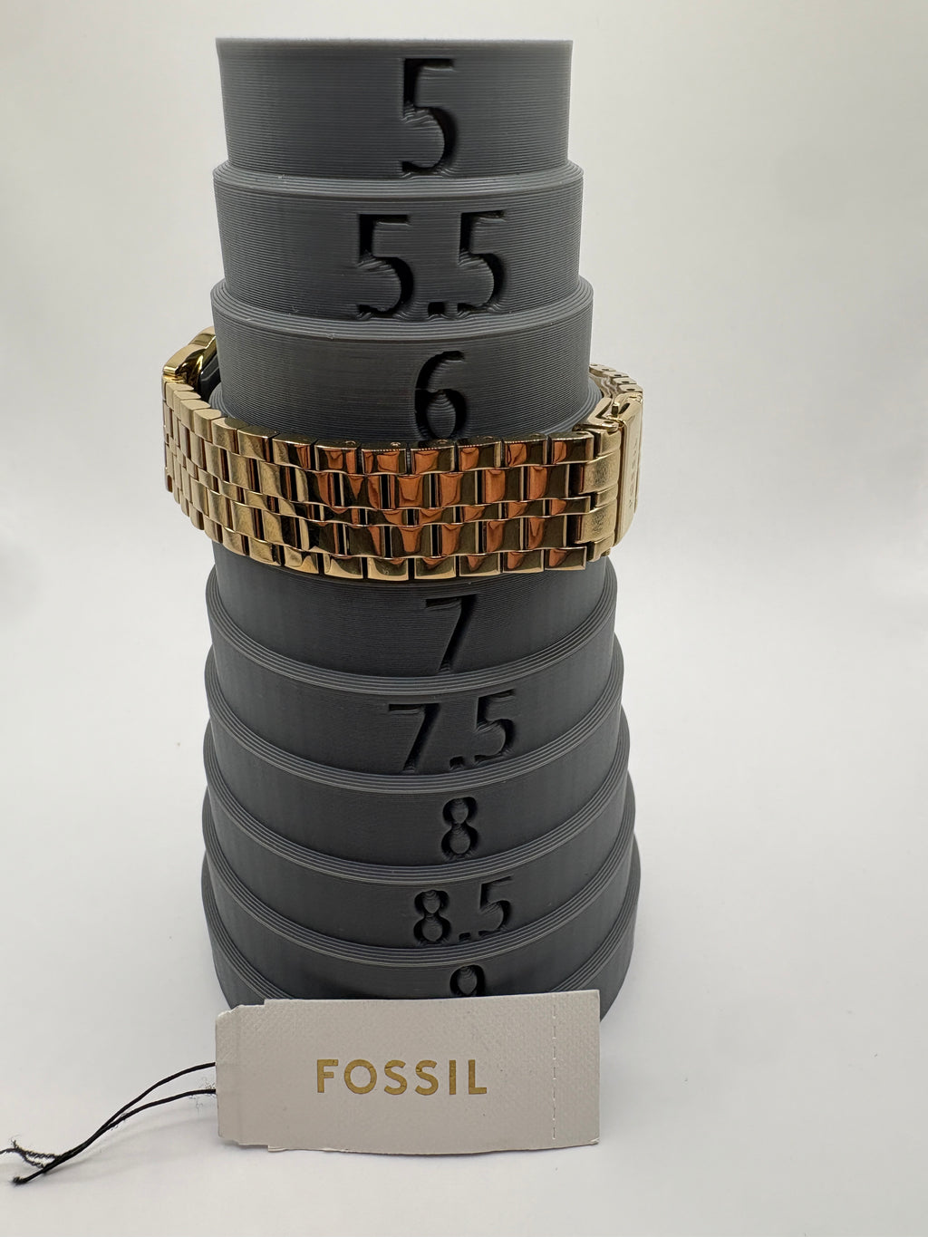 Fossil Harlow Gold Tone Stainless Steel Tonneau Quartz Watch NWT