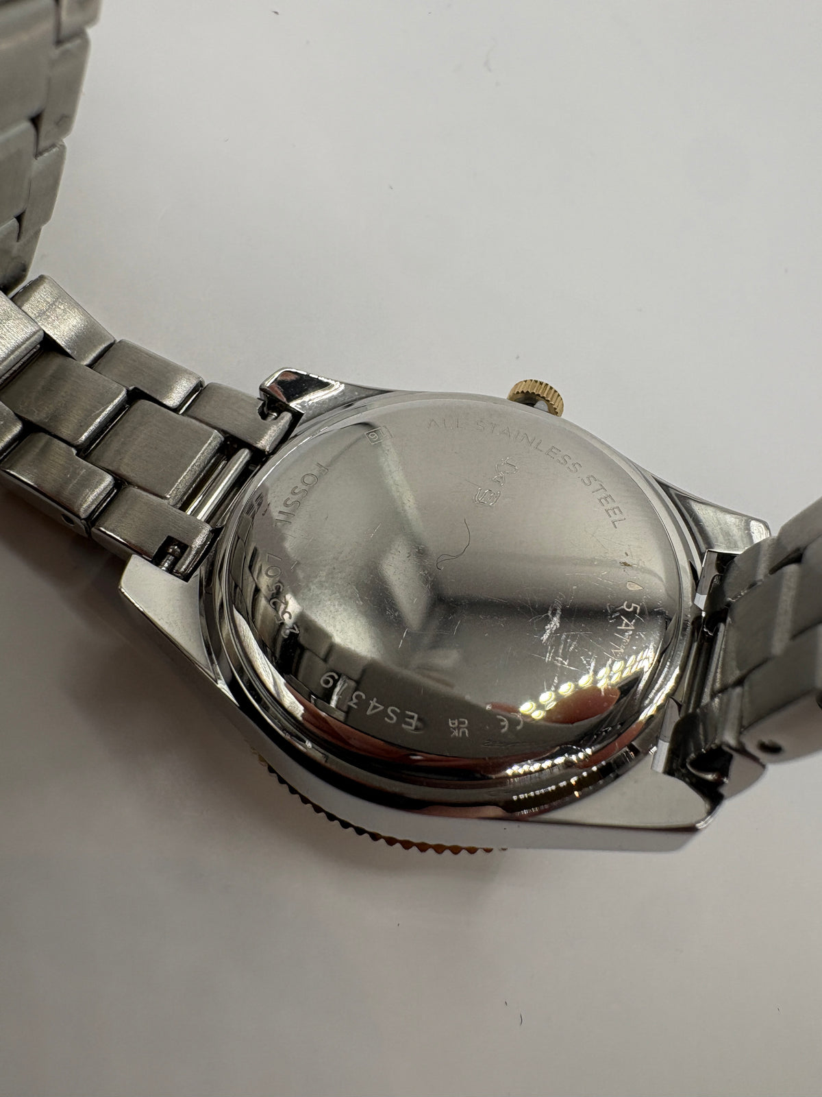 Fossil Scarlette ES4319 Women's Two-Tone Crystal Bezel Date Watch