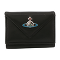 6004 - Vivienne Westwood Black Leather Tri-Fold Wallet