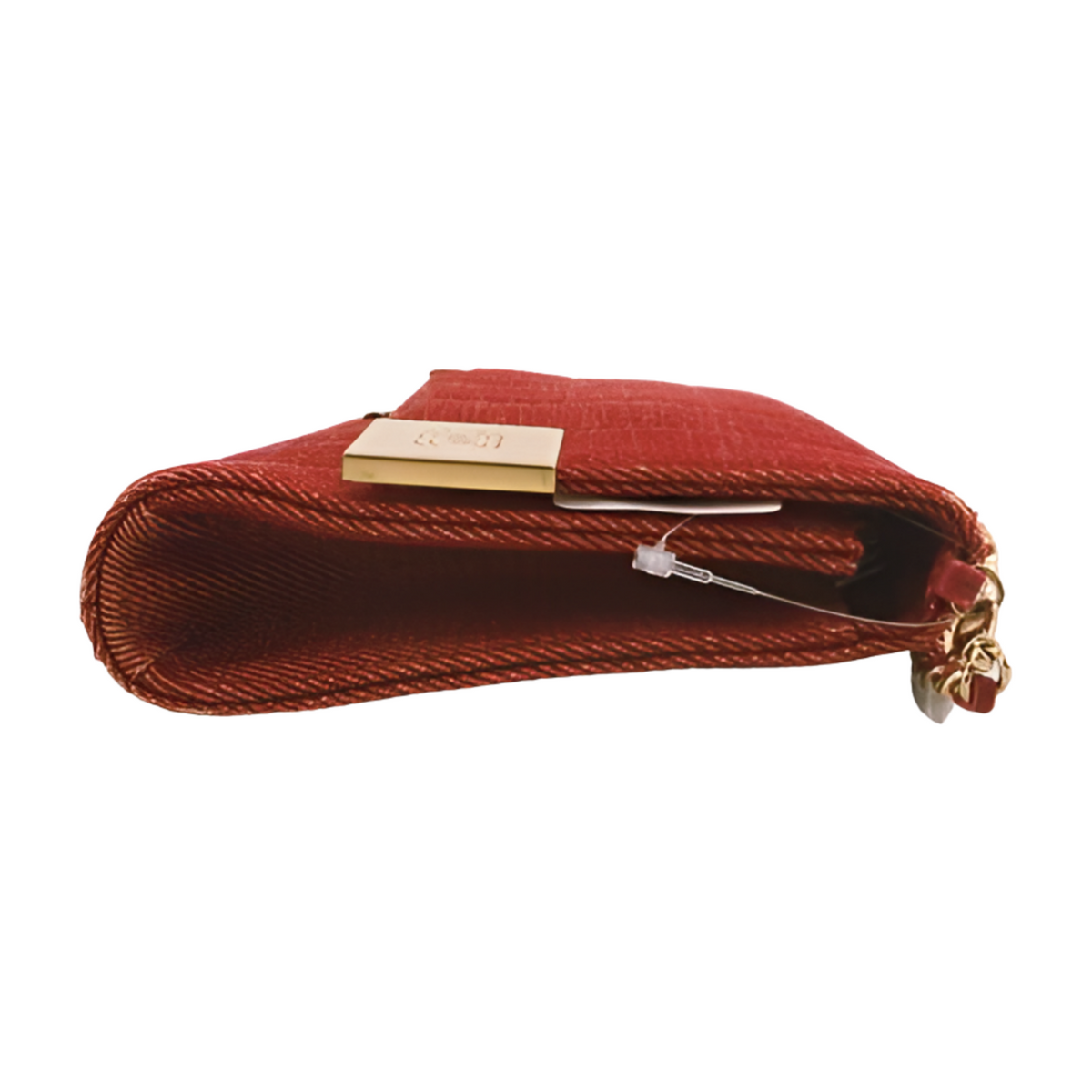6102 - Chanel Chocolate Bar Maroon Denim Flap Bag
