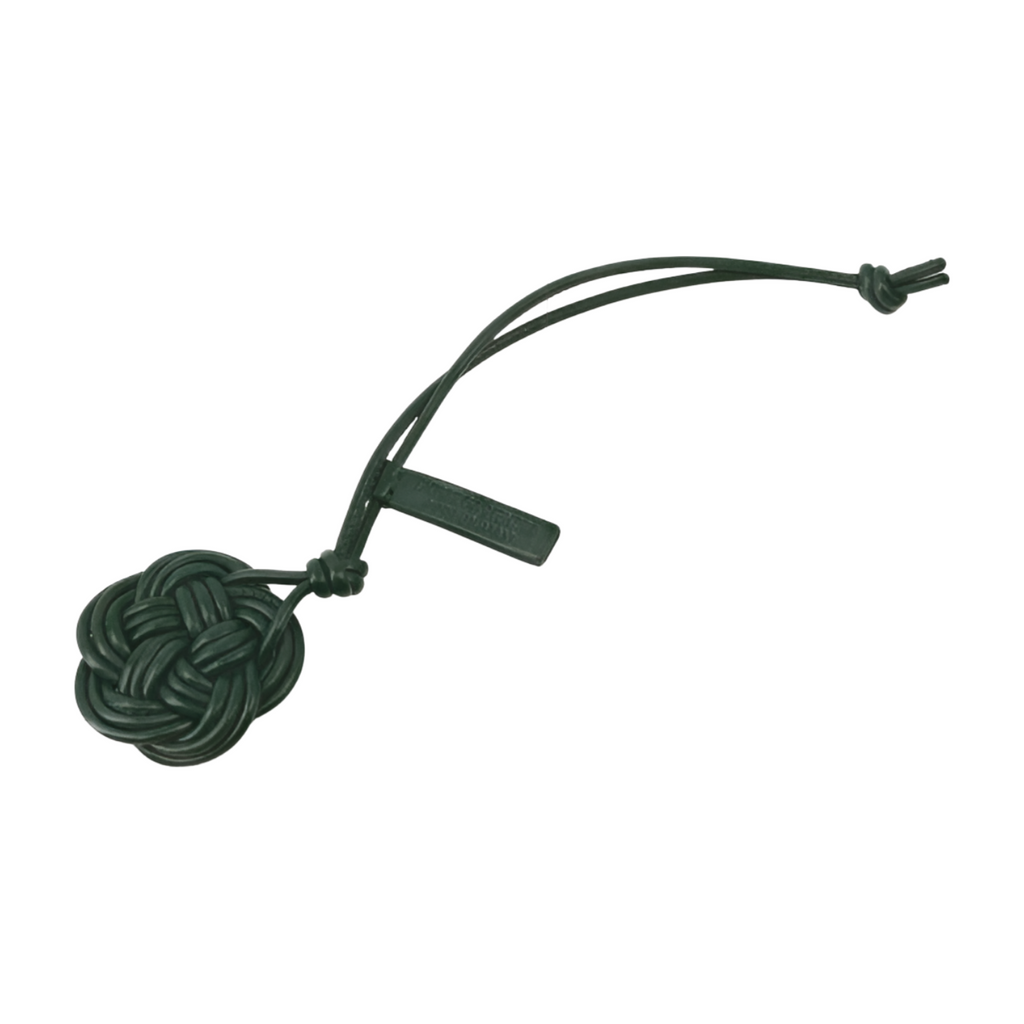 6105 - Bottega Veneta Mizuhiki Leather Bag Charm – Green