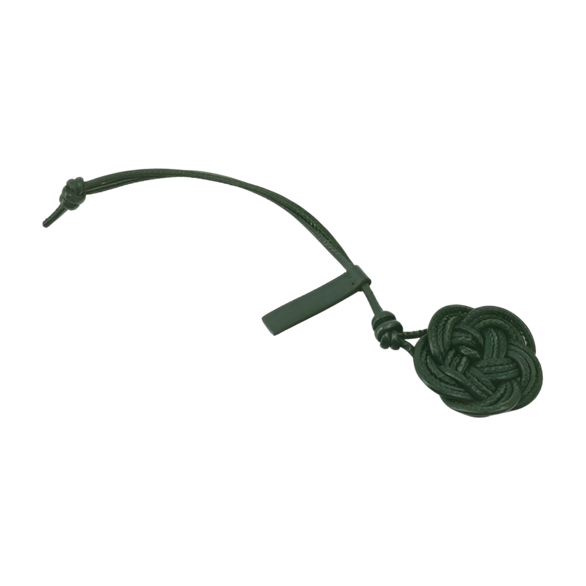 6105 - Bottega Veneta Mizuhiki Leather Bag Charm – Green