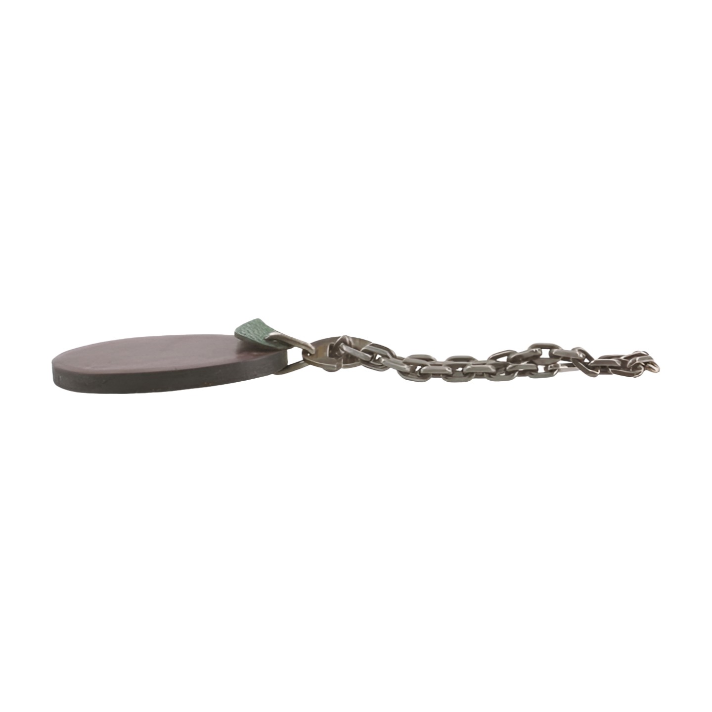 Hermes Leather Keychain Charm - Eggplant