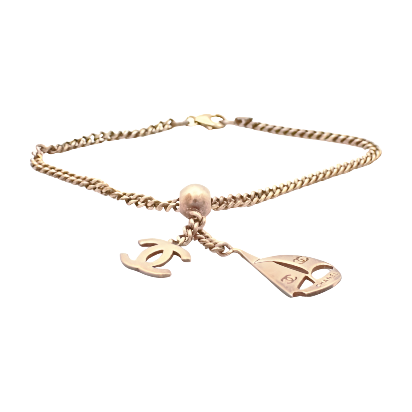 Chanel Sailboat Coco Mark Gold Bracelet
