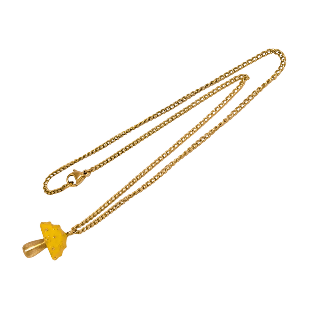 Chanel Coco Mushroom Gold Necklace with Chain - Gold