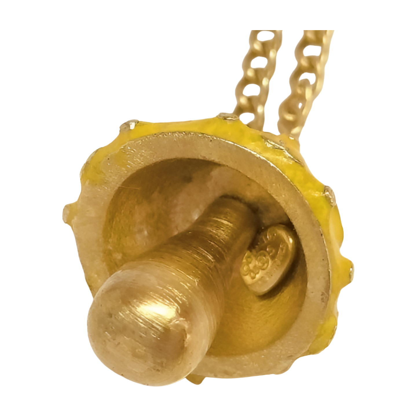 Chanel Coco Mushroom Gold Necklace with Chain - Gold