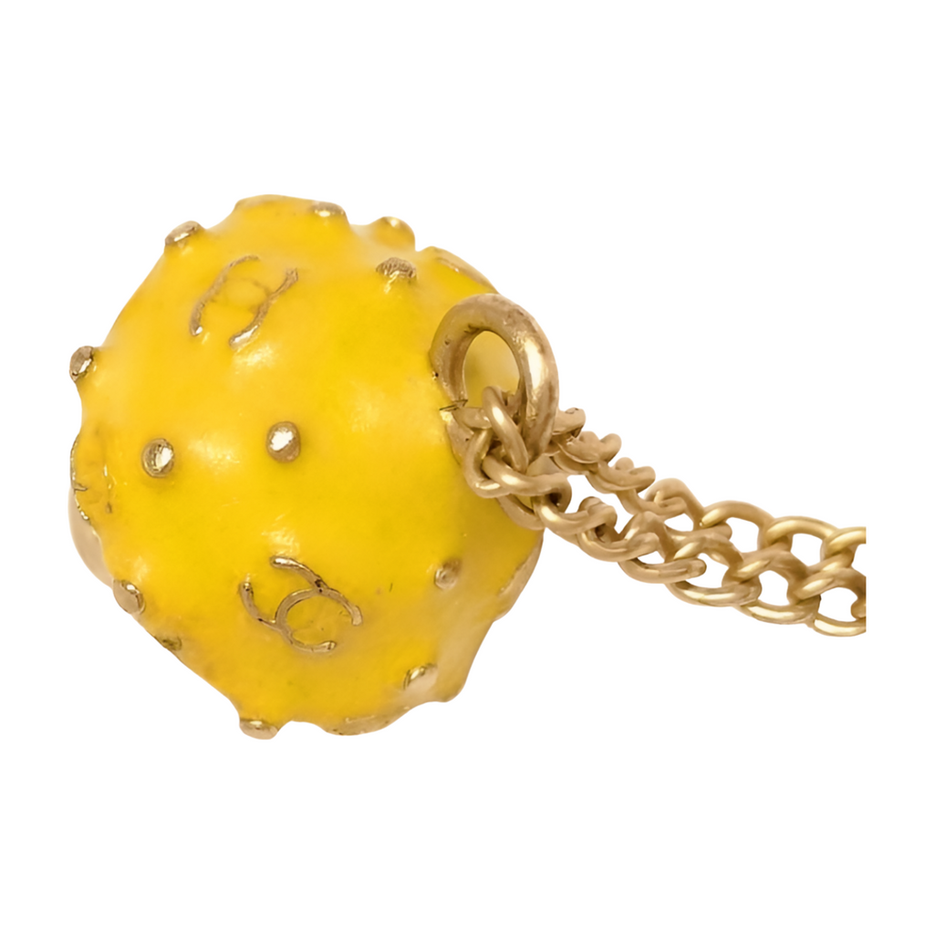 Chanel Coco Mushroom Gold Necklace with Chain - Gold