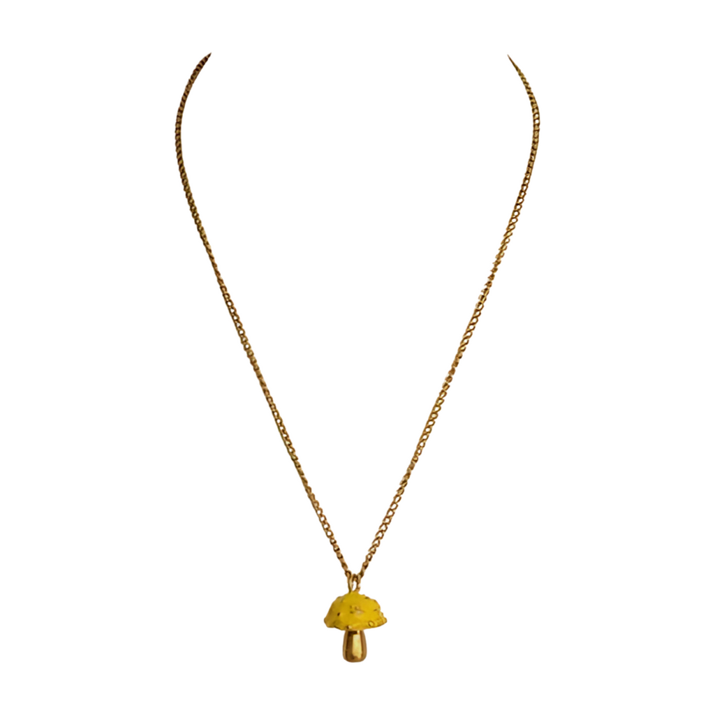 Chanel Coco Mushroom Gold Necklace with Chain - Gold
