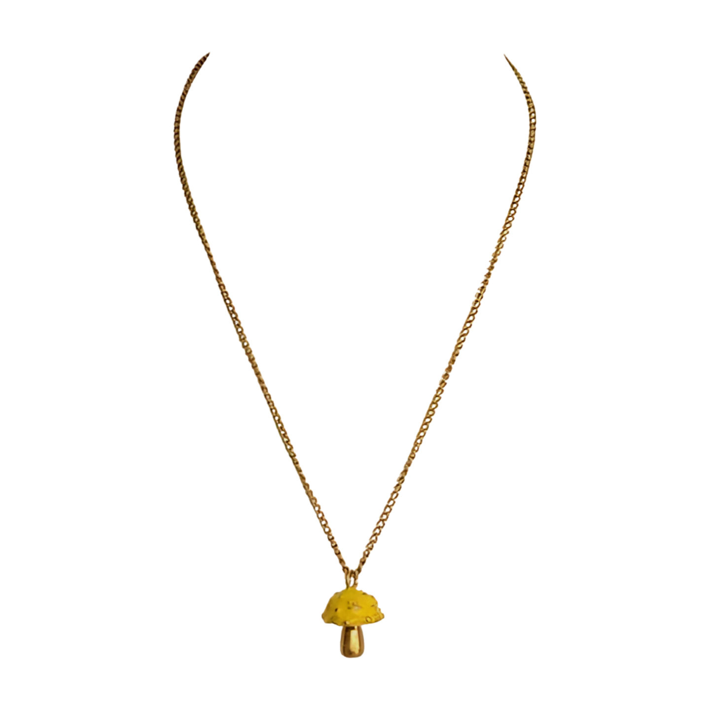 Chanel Coco Mushroom Gold Necklace with Chain - Gold