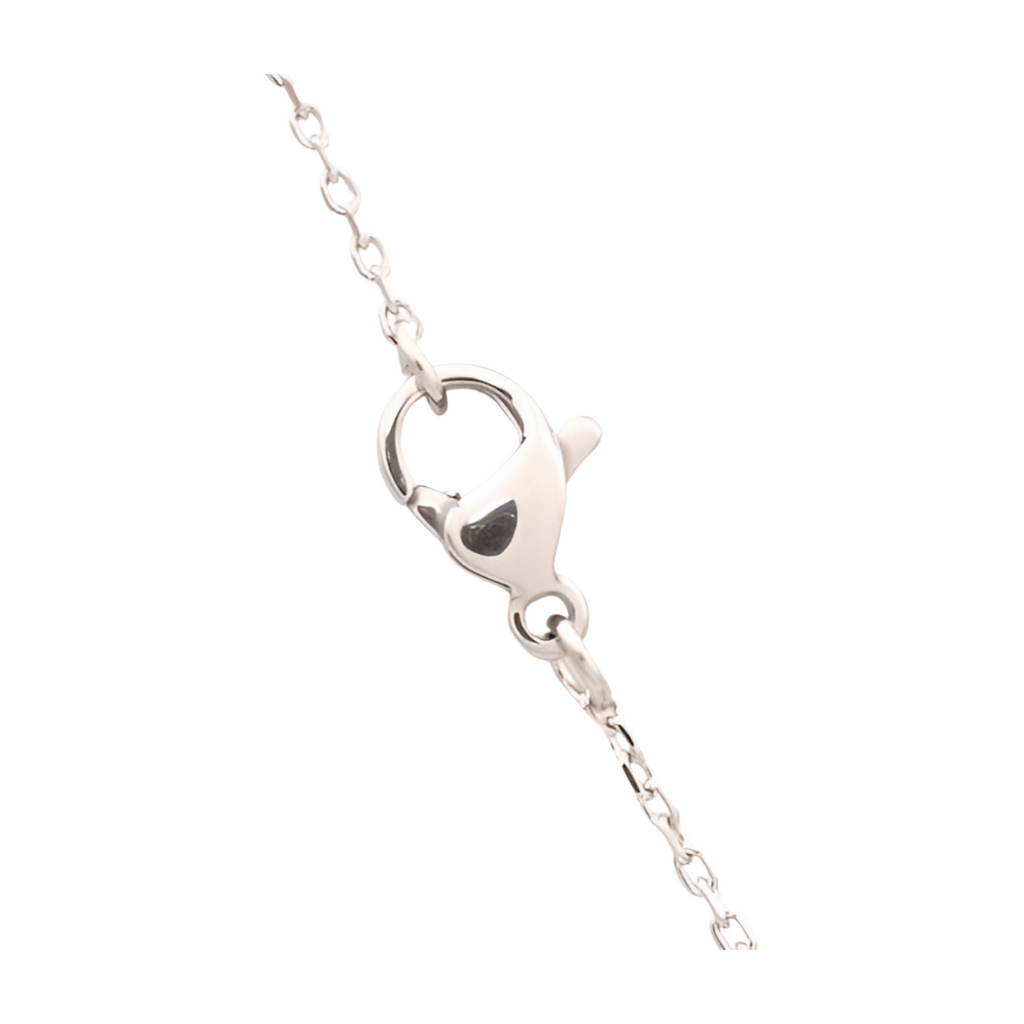 Hermes Pop Ash Necklace Pendant Silver - Black on Silver Chain